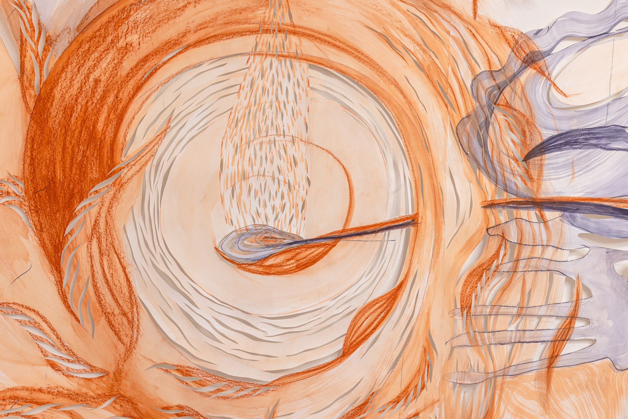 Detail of URGE by Nina Paszkowski at zqm, Berlin, 2025