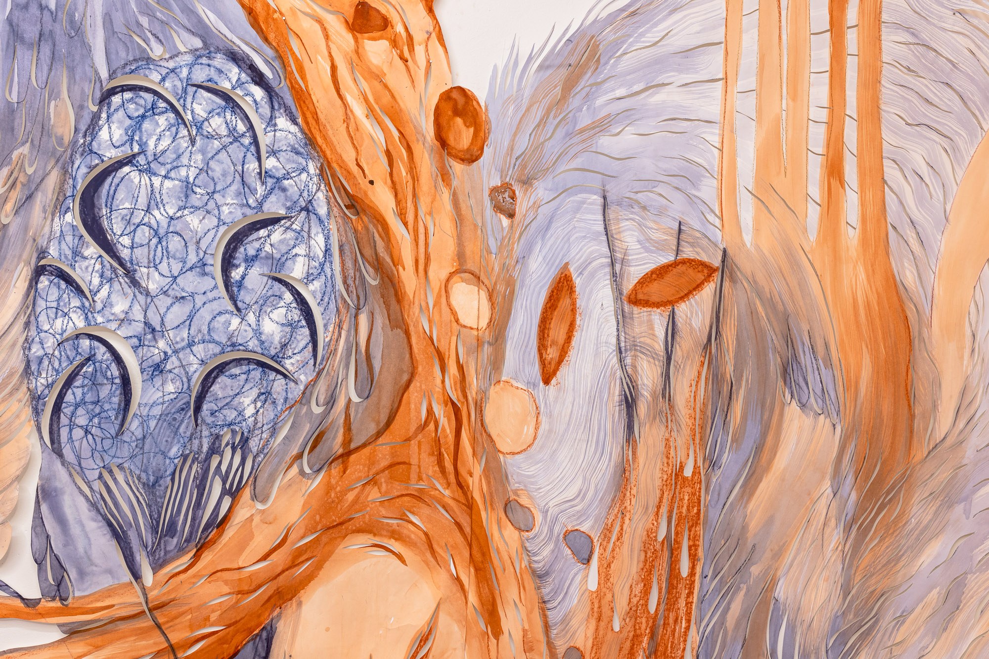 Detail of URGE by Nina Paszkowski at zqm, Berlin, 2025