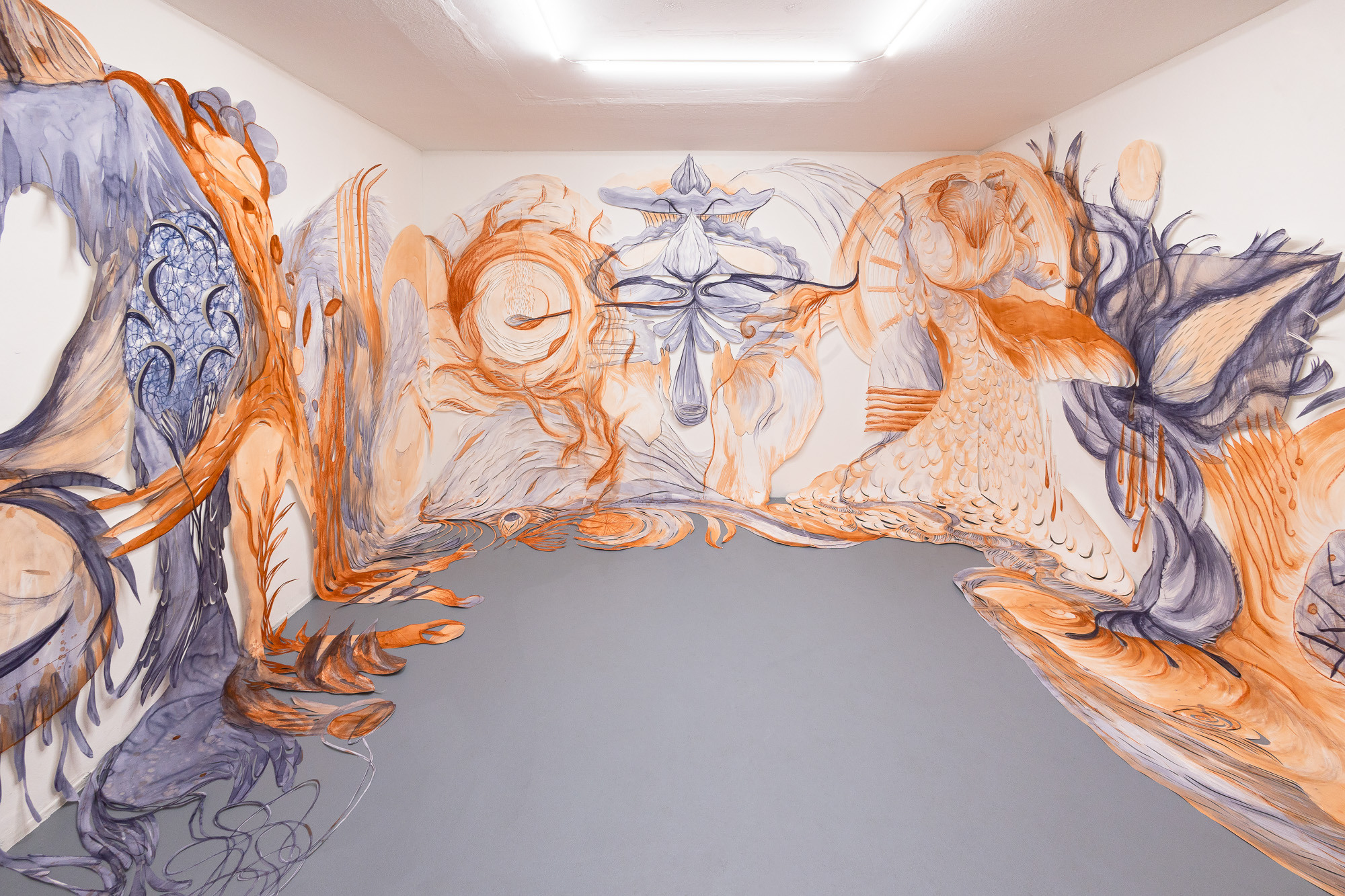 Installation view of URGE by Nina Paszkowski at zqm, Berlin, 2025