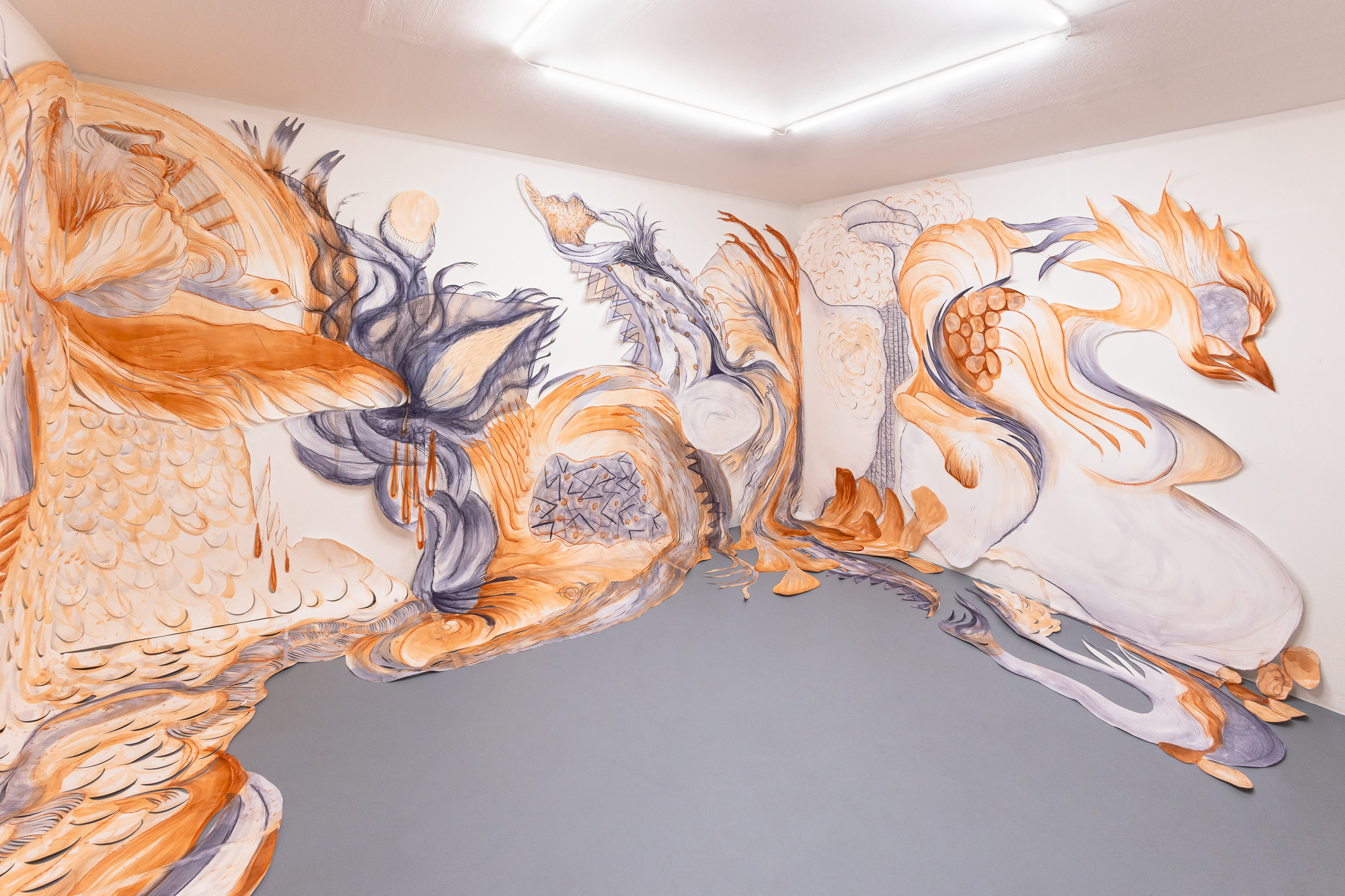 Installation view of URGE by Nina Paszkowski at zqm, Berlin, 2025