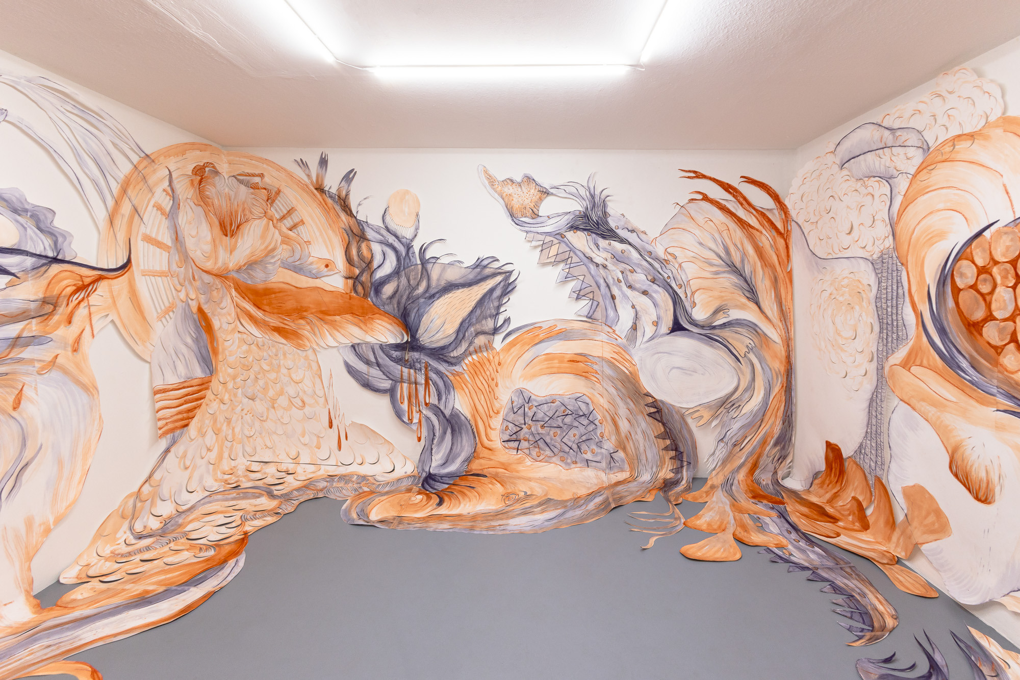 Installation view of URGE by Nina Paszkowski at zqm, Berlin, 2025