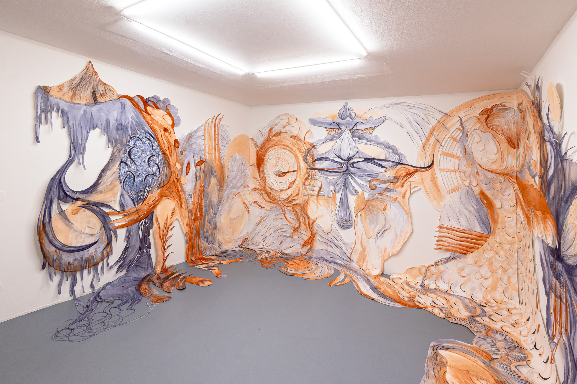 Installation view of URGE by Nina Paszkowski at zqm, Berlin, 2025