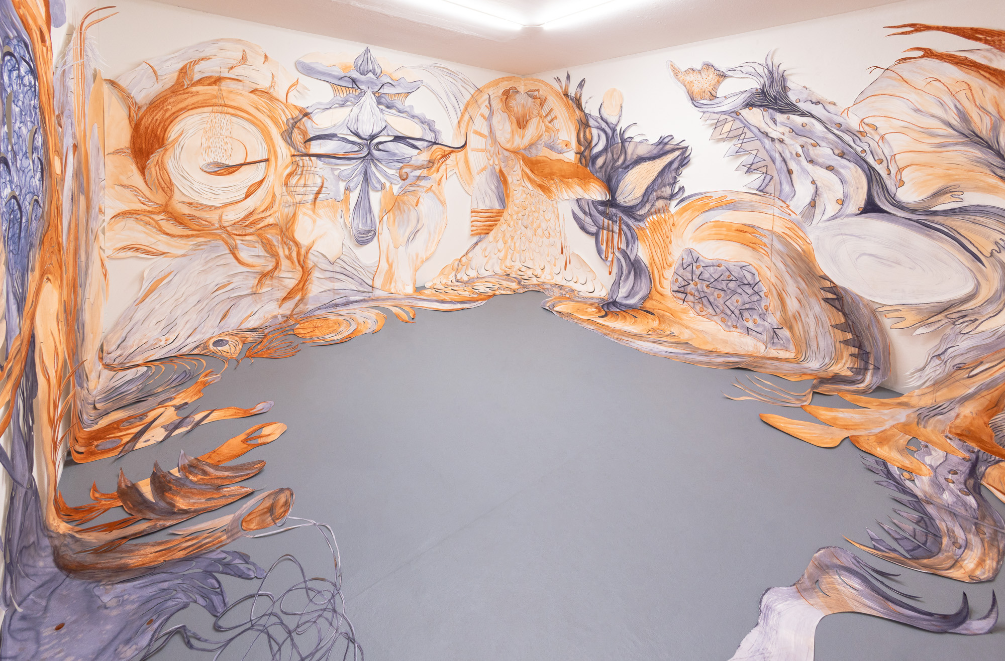 Installation view of URGE by Nina Paszkowski at zqm, Berlin, 2025