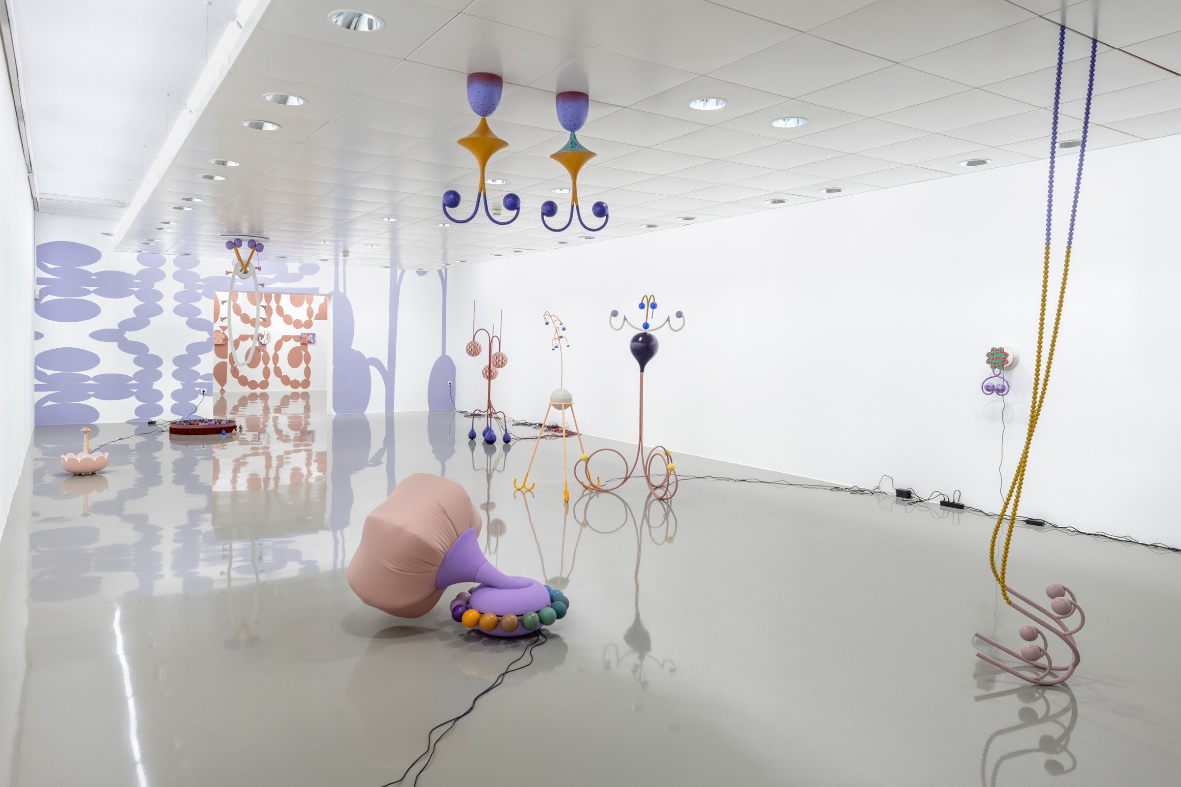 Maja Behrmann: „Quale – zirkeln, flimmen", view of exhibition, DOCK 20 – Kunstraum und Sammlung, Lustenau (AT), photo by Studio kela-mo