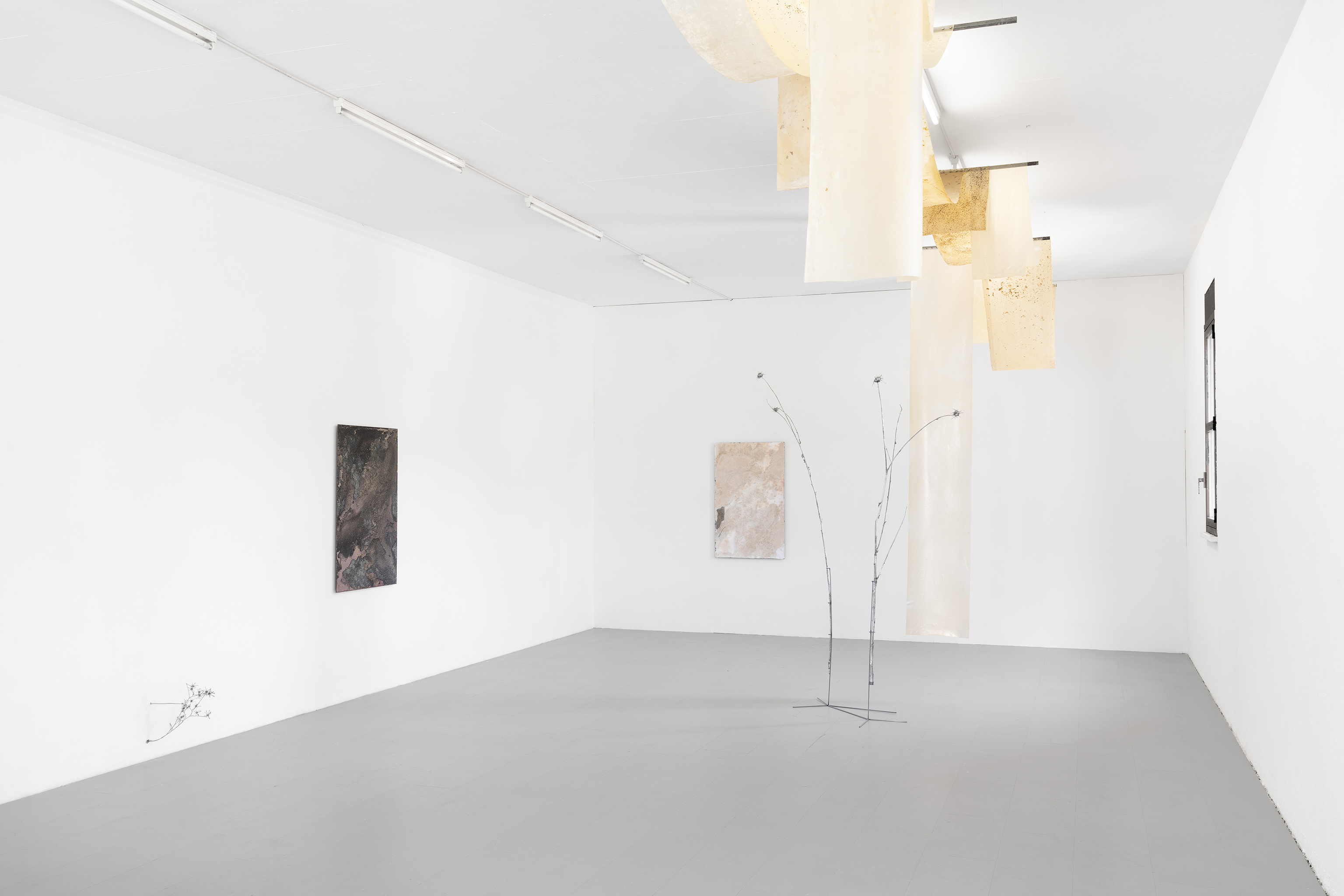 SHELTERS FROM THE STORM, installation view at La Rada, Locarno, 2025. Courtesy of the Artists and La Rada, Locarno. Photography by Riccardo Giancola.