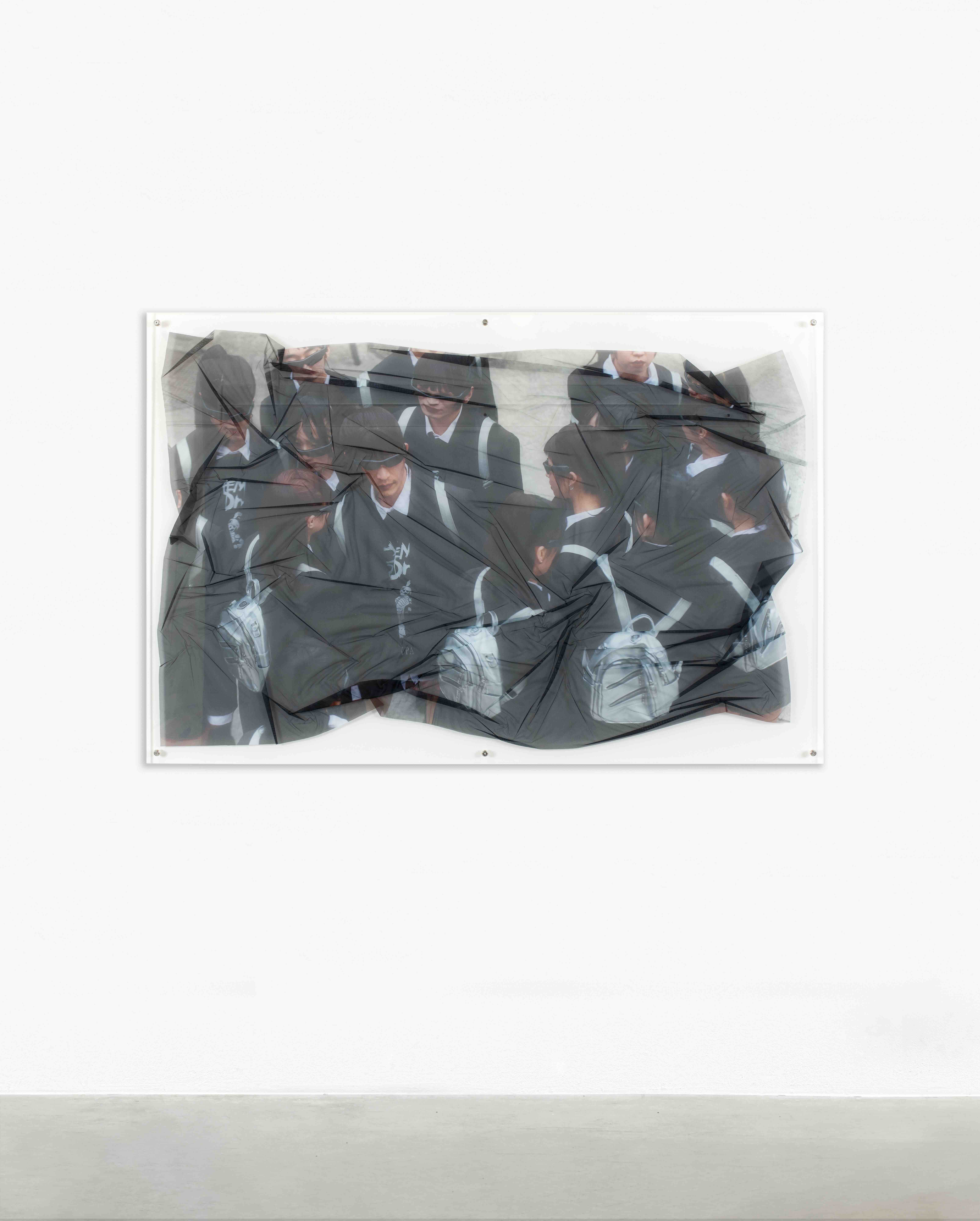 Shuang Li, Helena, 2022, Print on mesh between plexiglass, 124 x 187 cm, 49 x 73 inches - Courtesy the artist and Antenna Space, Shanghai