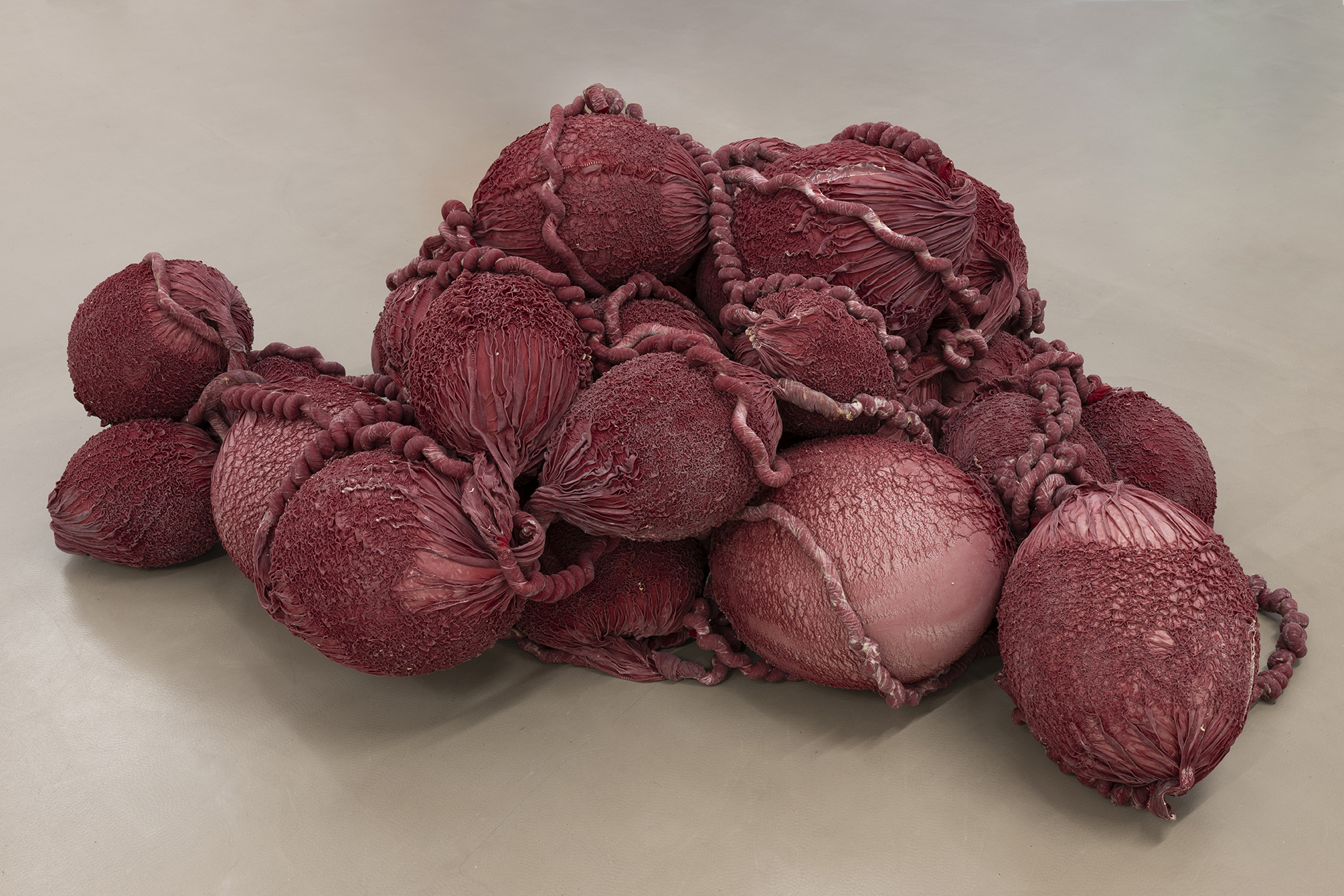 Exudate #72 Eva Fàbregas Elastic mesh air and latex 80x160x170cm