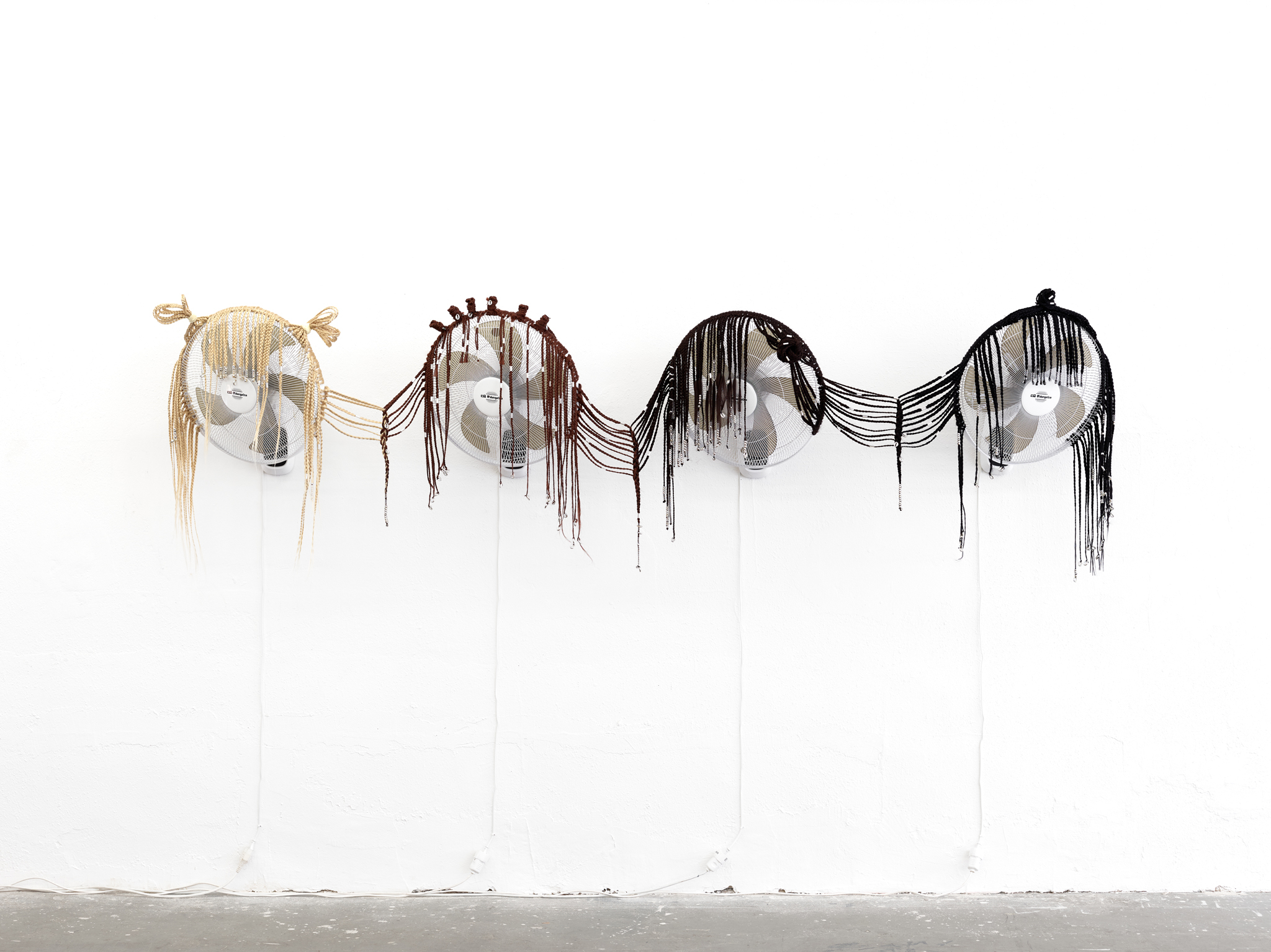 Monsieur Zohore, Wirbelsturm Marianne, Susanne, Sabine, Hildegard, 2025, installation view at KOW, 2025, courtesy of the artist and KOW, Berlin.