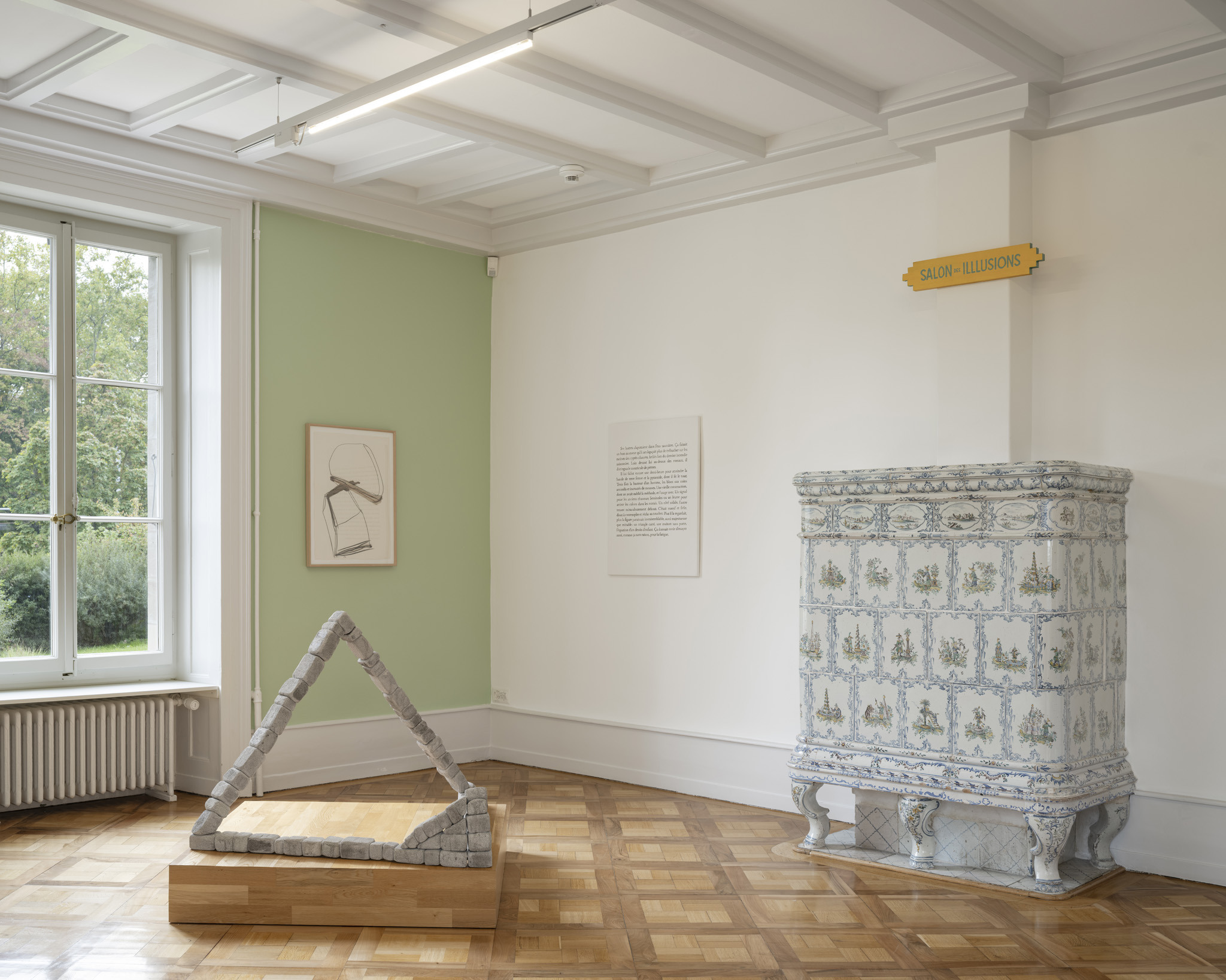 Exhibition View, ‘The things we keep’ at the Villa Bernasconi, 2025 / Photo by Dylan Perrenoud