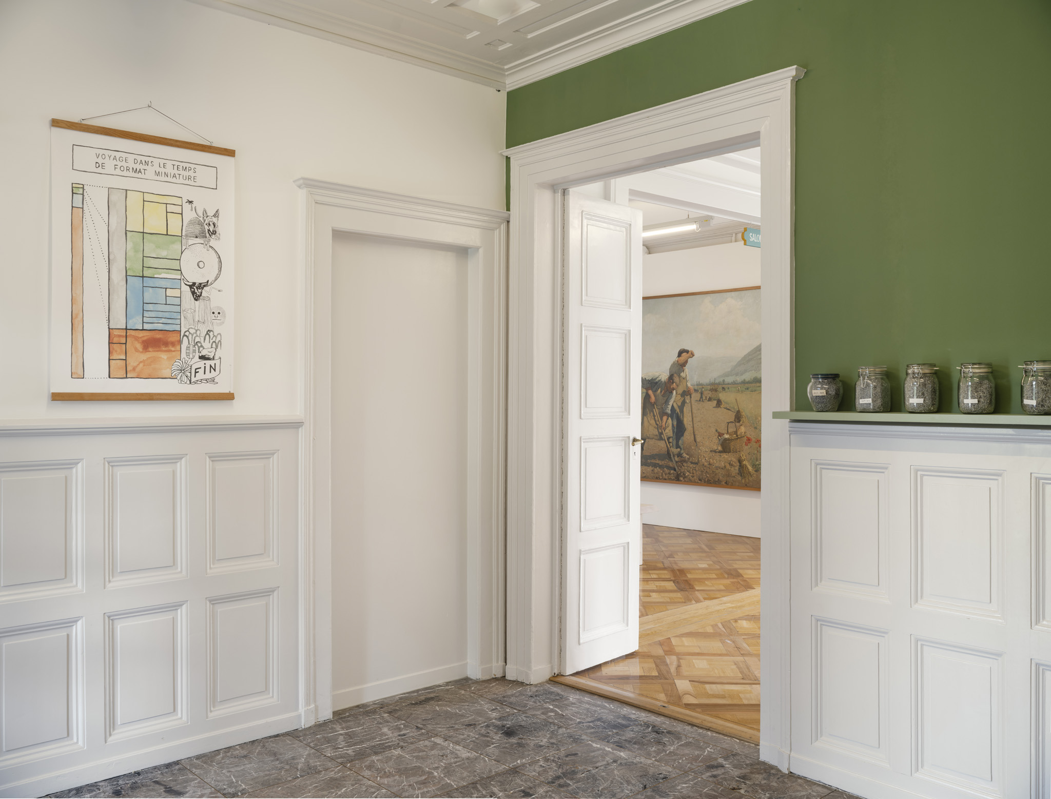 Exhibition View, ‘The things we keep’ at the Villa Bernasconi, 2025 / Photo by Dylan Perrenoud