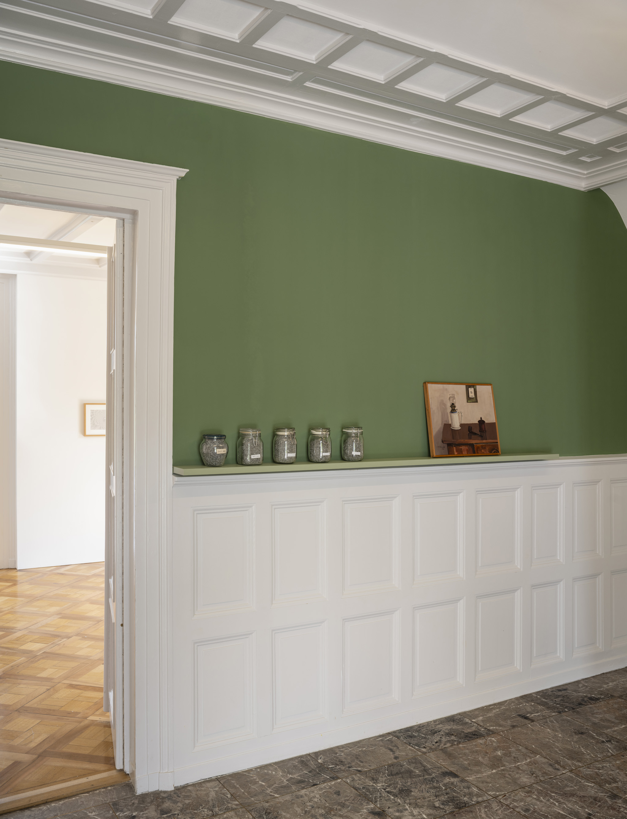 Exhibition View, ‘The things we keep’ at the Villa Bernasconi, 2025 / Photo by Dylan Perrenoud