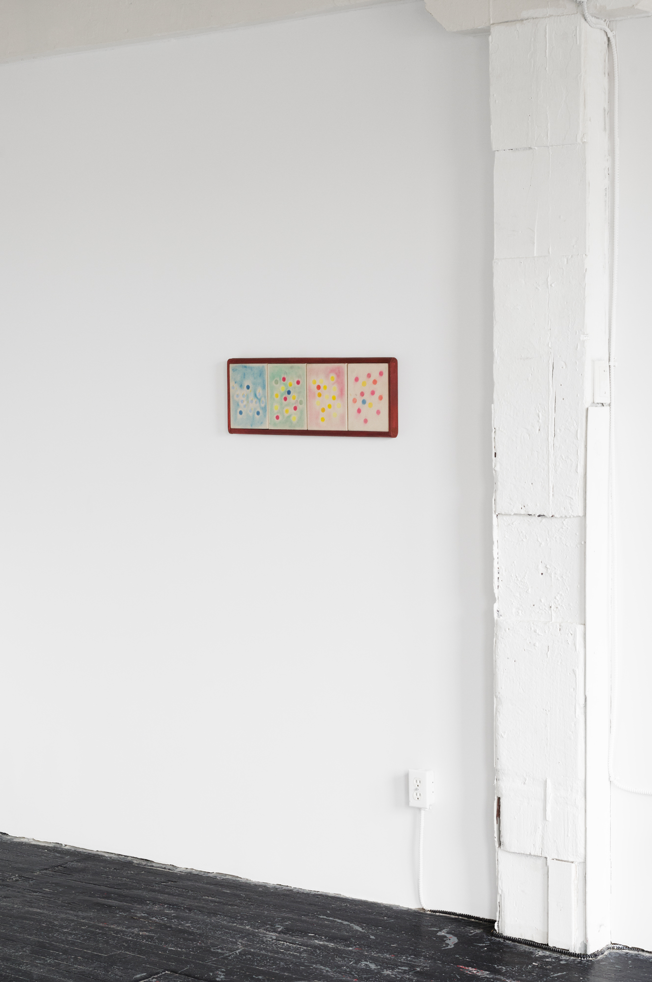 Timothé Born, Ease yourself and glide (2025) Color pencil on canvas 9.5 x 25.5 in. ;  24.13 x 64.77 cm (framed by the artist) 