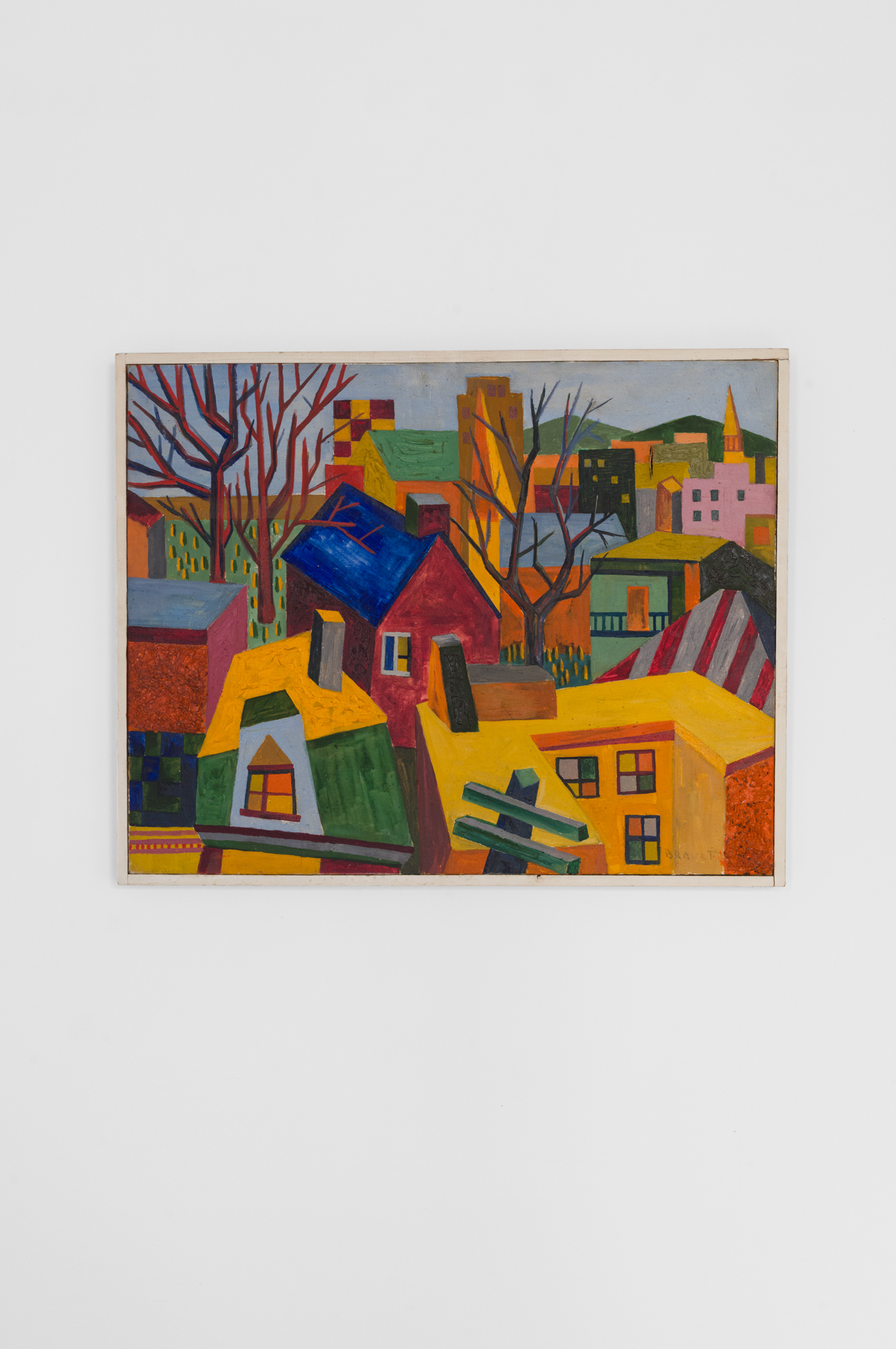 Maurice Brault, Untitled (est. 1948-1950),  oil on canvas, 20x25 inches (framed by the artist)