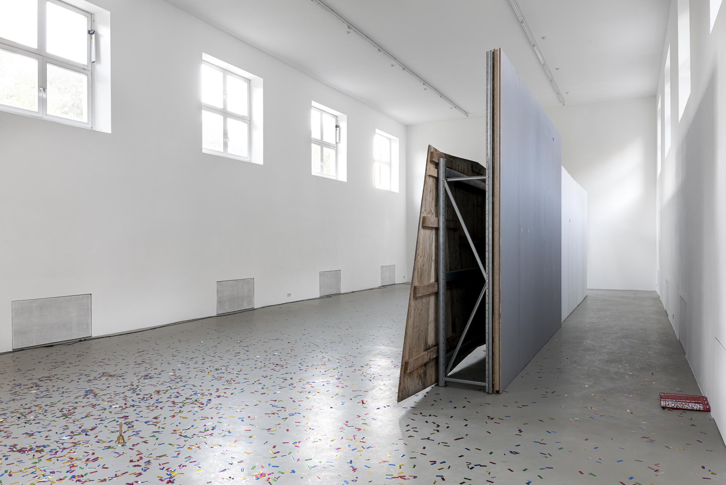 Installation view: Iris Touliatou, Shifts, Kunstverein München, Munich, 2025; photo: Sebastian Kissel; Courtesy the artist and Kunstverein München e.V..
