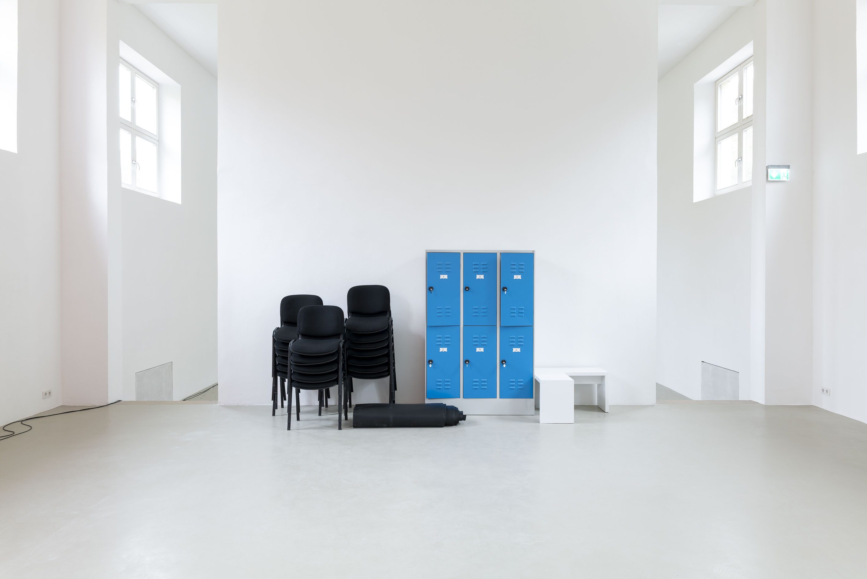 Installation view: Iris Touliatou, Shifts, Kunstverein München, Munich, 2025; photo: Sebastian Kissel; Courtesy the artist and Kunstverein München e.V..