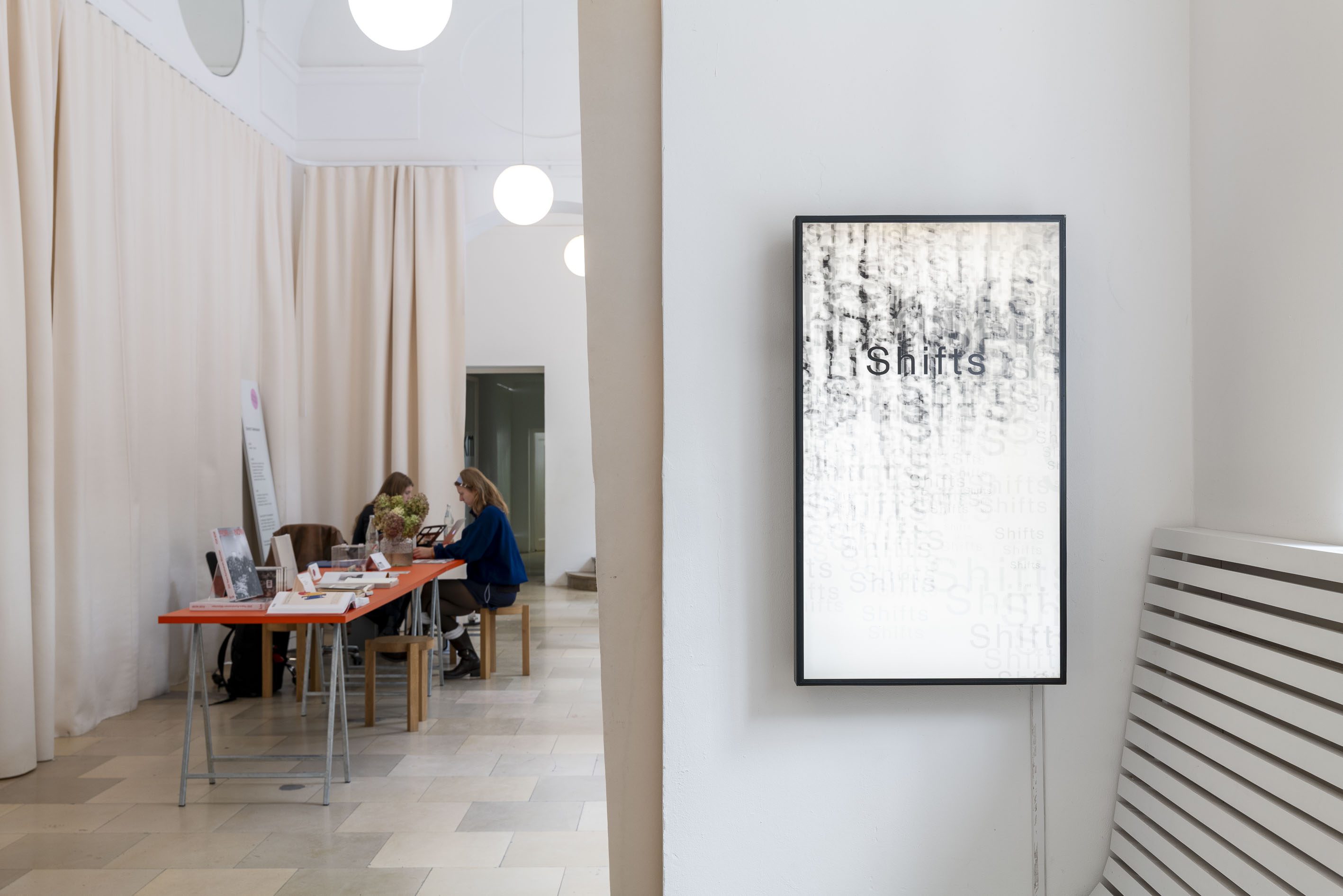Installation view: Iris Touliatou, Shifts, Kunstverein München, Munich, 2025; photo: Sebastian Kissel; Courtesy the artist and Kunstverein München e.V..