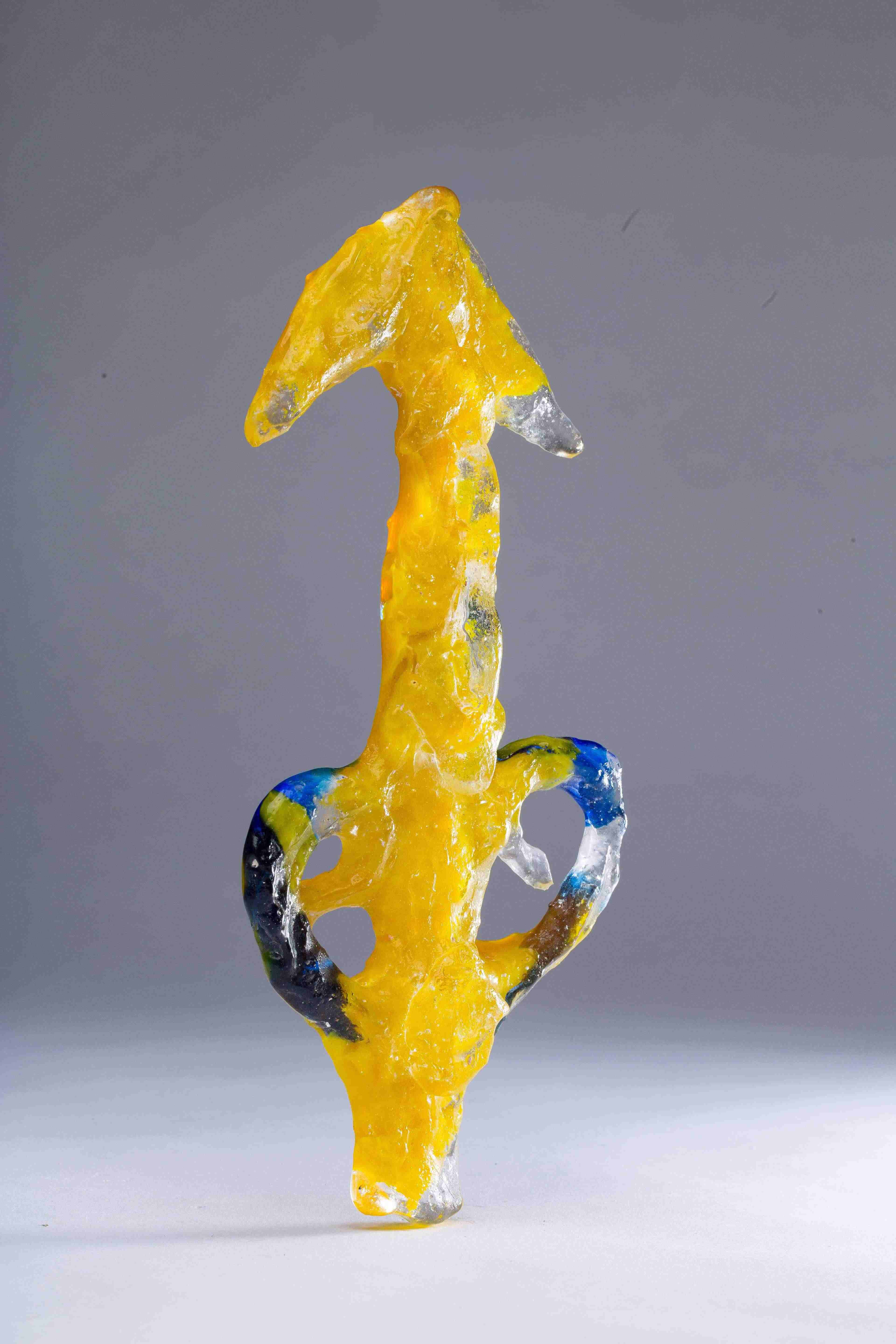 a talisman for direction, kiln casted glass