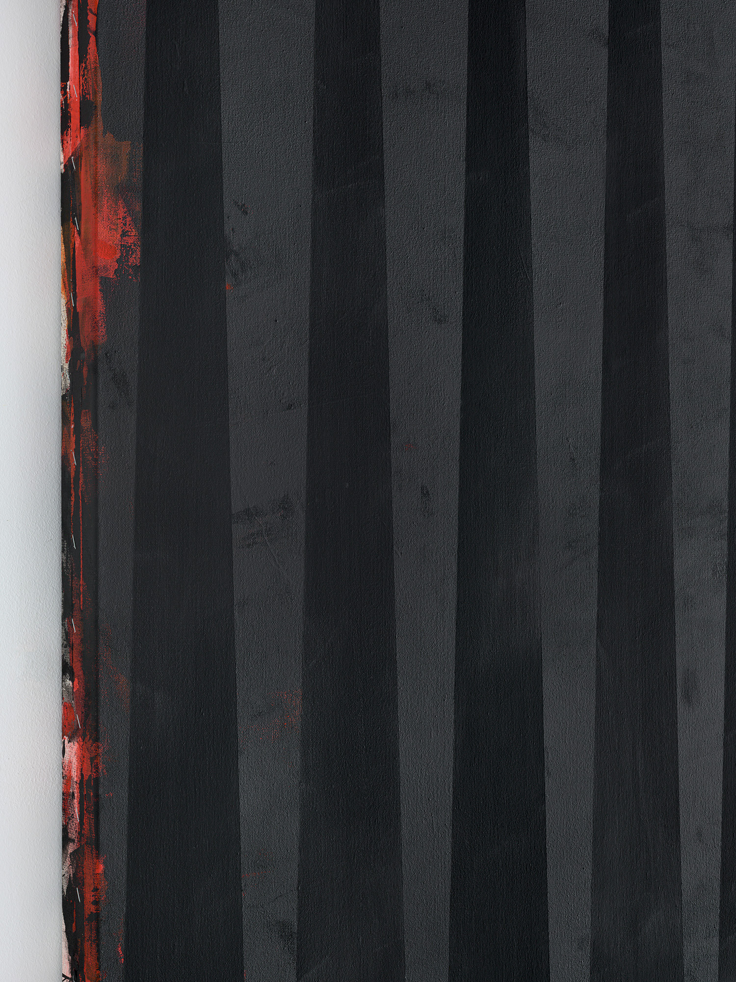 Ann Edholm, "Röster / Stimmen III, detail“, 2025, acrylic and vinyl on canvas, 240 x 200 cm. Copyright the artist, courtesy of the artist and Galerie Nordenhake Berlin, Stockholm, Mexico City. Photo by Gerhard Kassner.