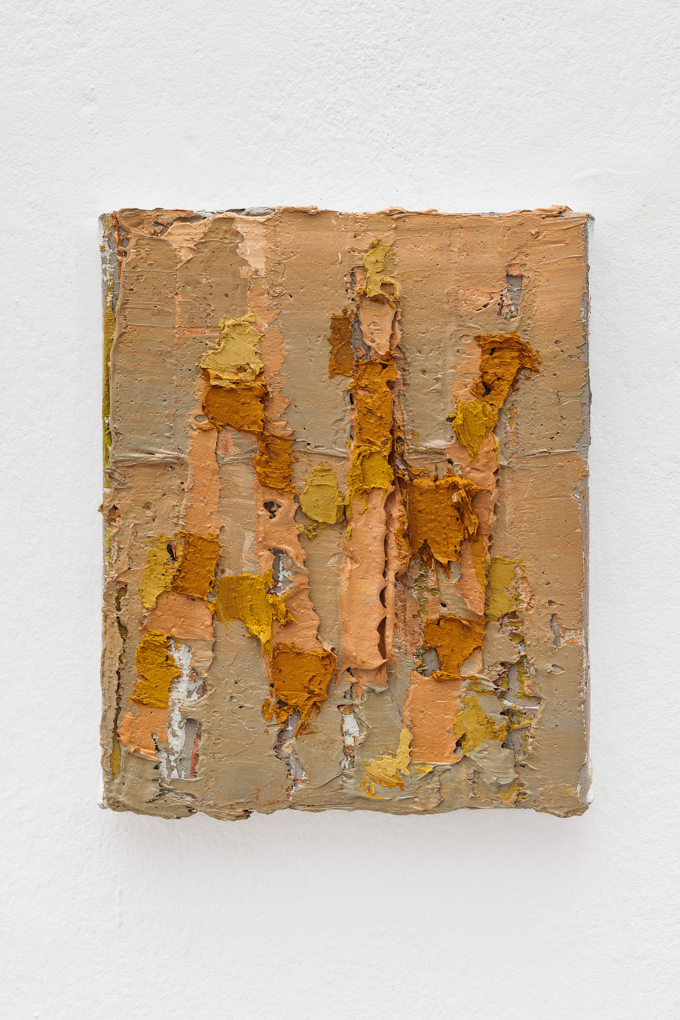 Mercedes Mangrané, Structure (consistence) / Estructura (consistencia), 2025, oil on linen 27,5 x 22,5 cm