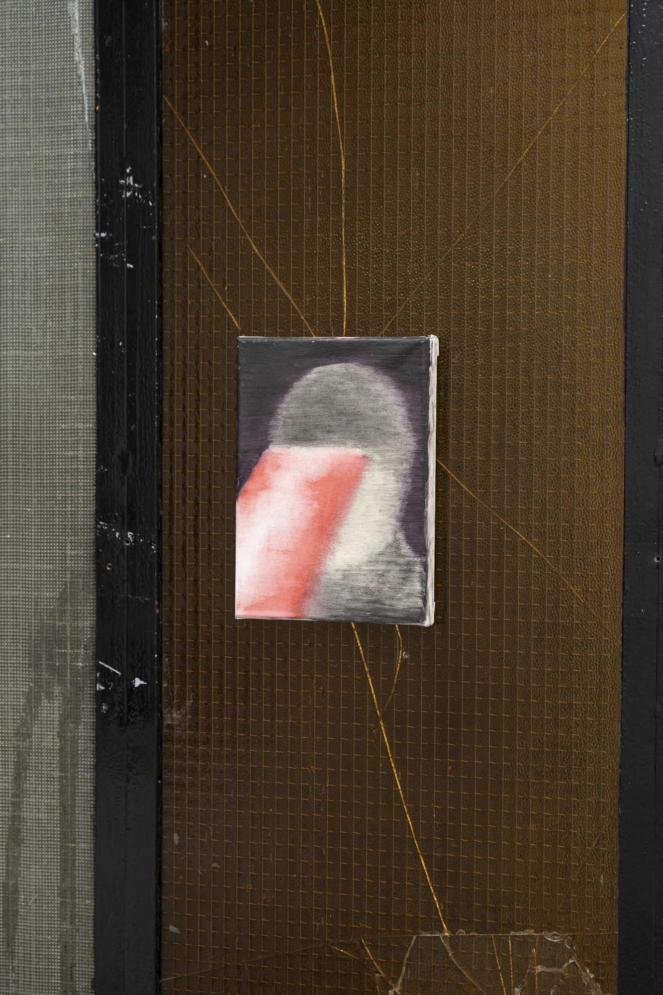 Sebastian Mikoś, Eyes Burned Out, oil on canvas, 18x24 cm, 2023, photo Michał Maliński