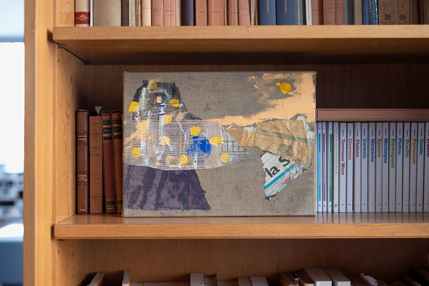 Mickael Marman Not nothing, 2025 Mixed media on linen 30 x 40 cm