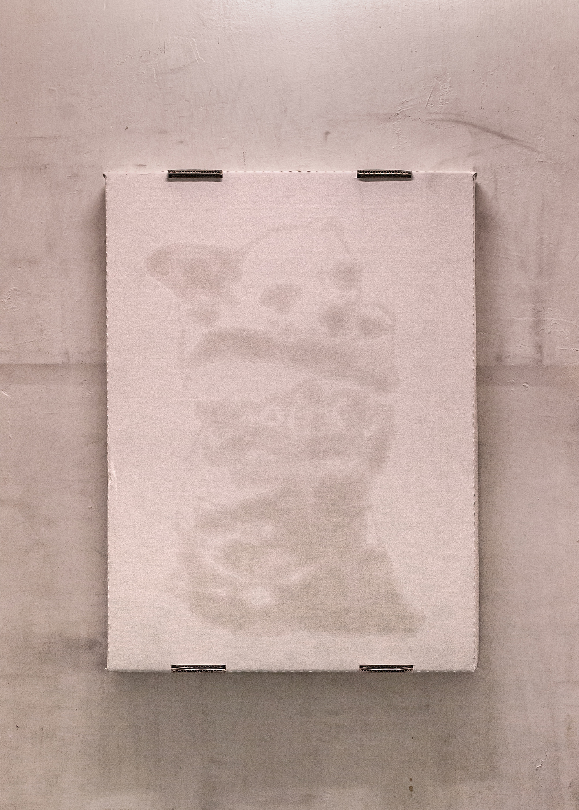 Marcos Uriondo, Firulais, 2023, chili oil on cardboard, 56 х 41 cm 