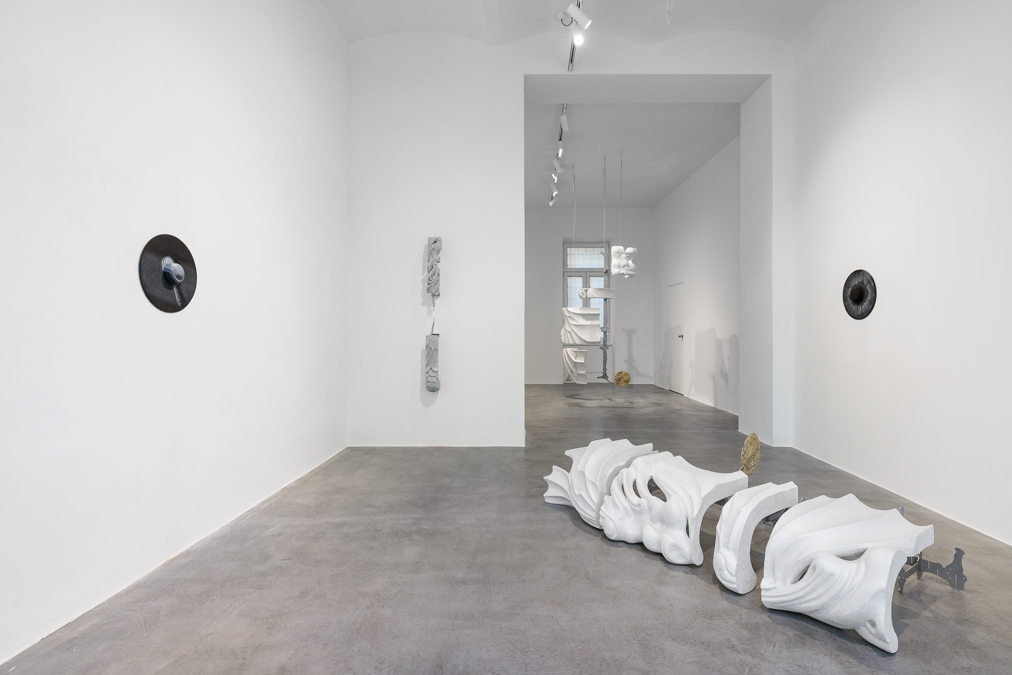 Installation view, METAMORPHOSIS, Melanie Ebenhoch & Paola Siri Renard, curated by Livia Klein, Sussudio, Vienna, 2025