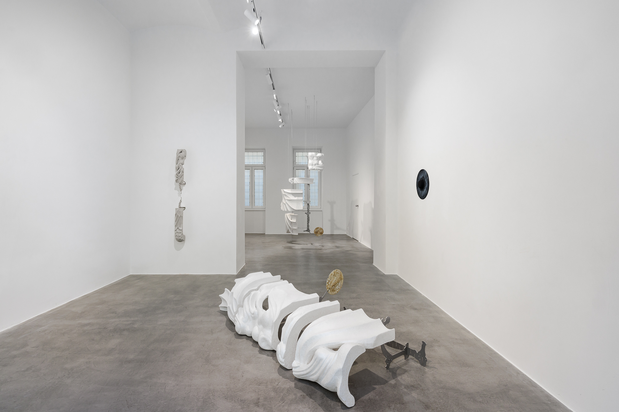 Installation view, METAMORPHOSIS, Melanie Ebenhoch & Paola Siri Renard, curated by Livia Klein, Sussudio, Vienna, 2025