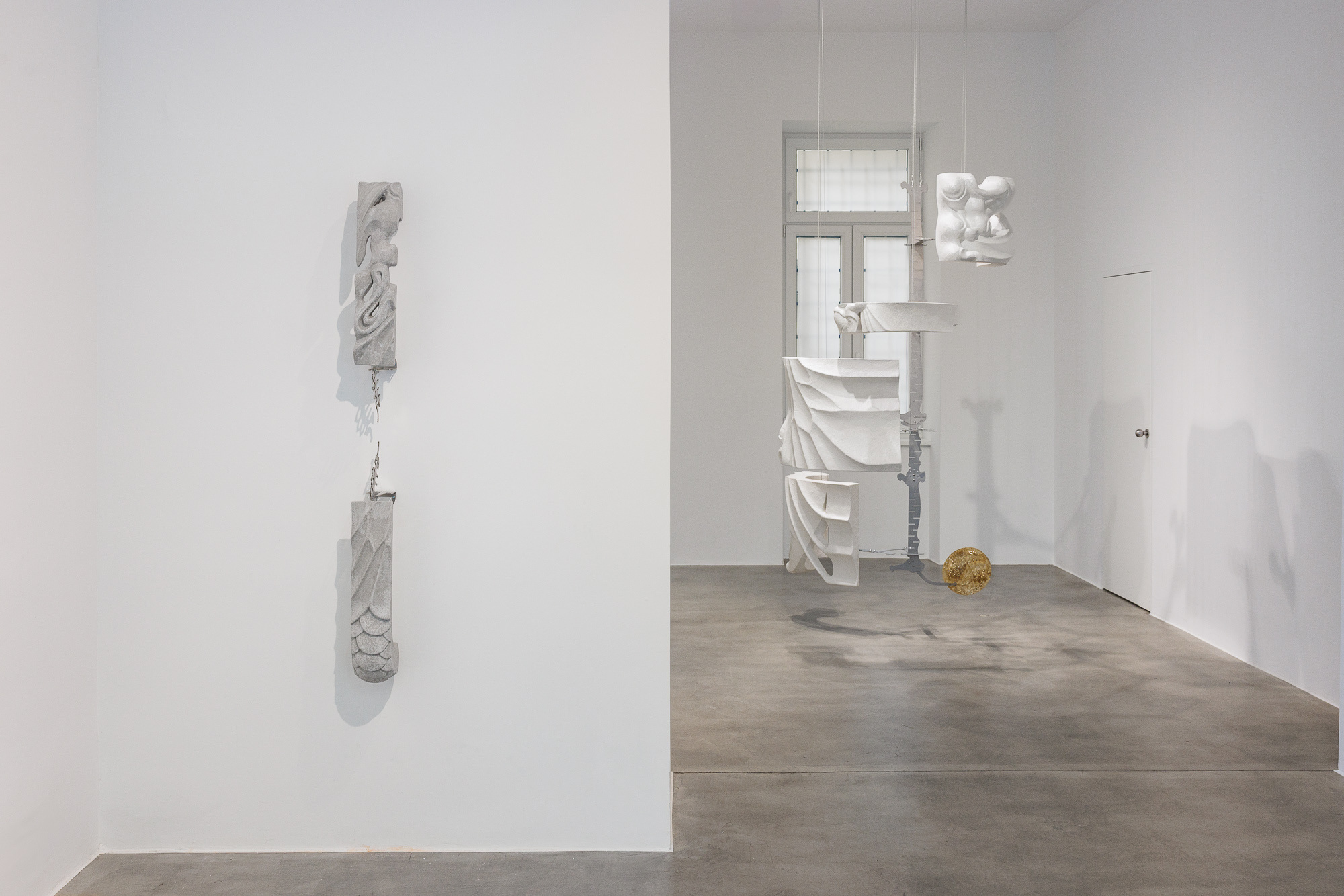 Installation view, METAMORPHOSIS, Melanie Ebenhoch & Paola Siri Renard, curated by Livia Klein, Sussudio, Vienna, 2025