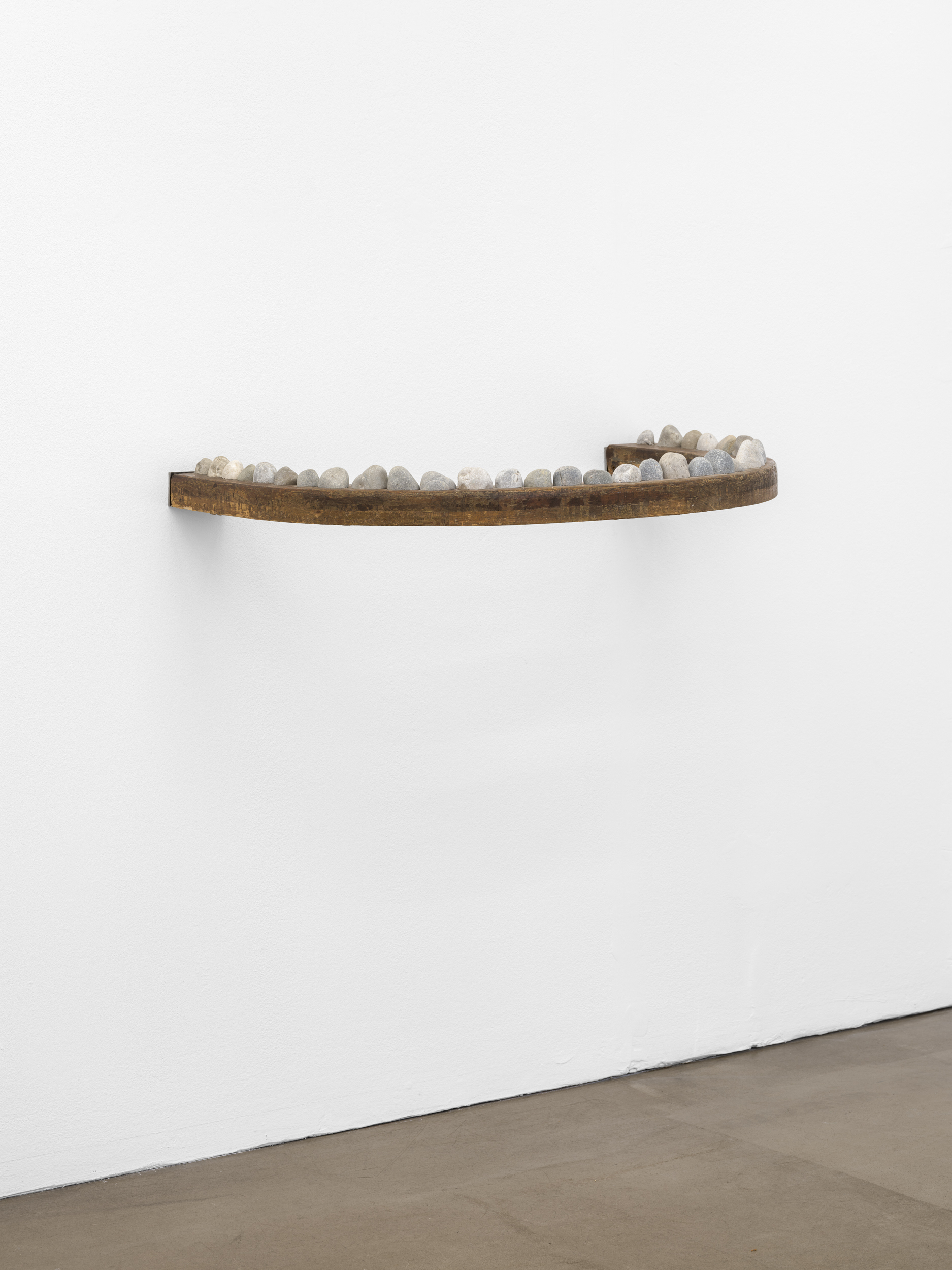 Vincent Scheers, 1/2, 2025, wood, stones, 90 x 61 x 10 cm