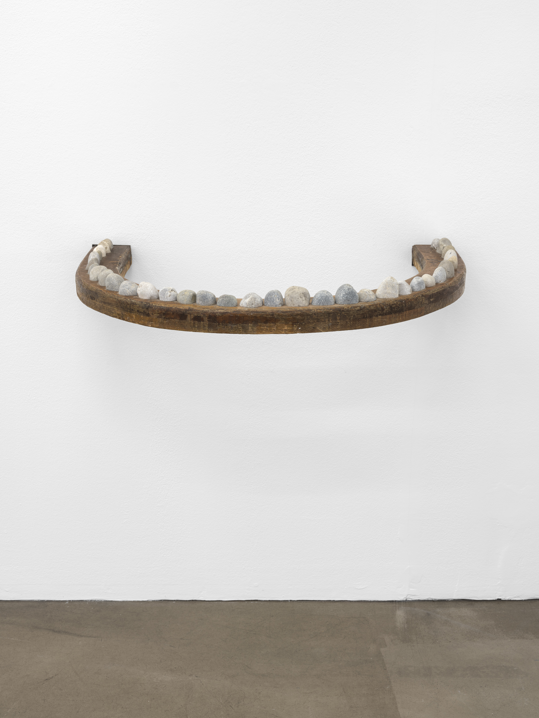 Vincent Scheers, 1/2, 2025, wood, stones, 90 x 61 x 10 cm