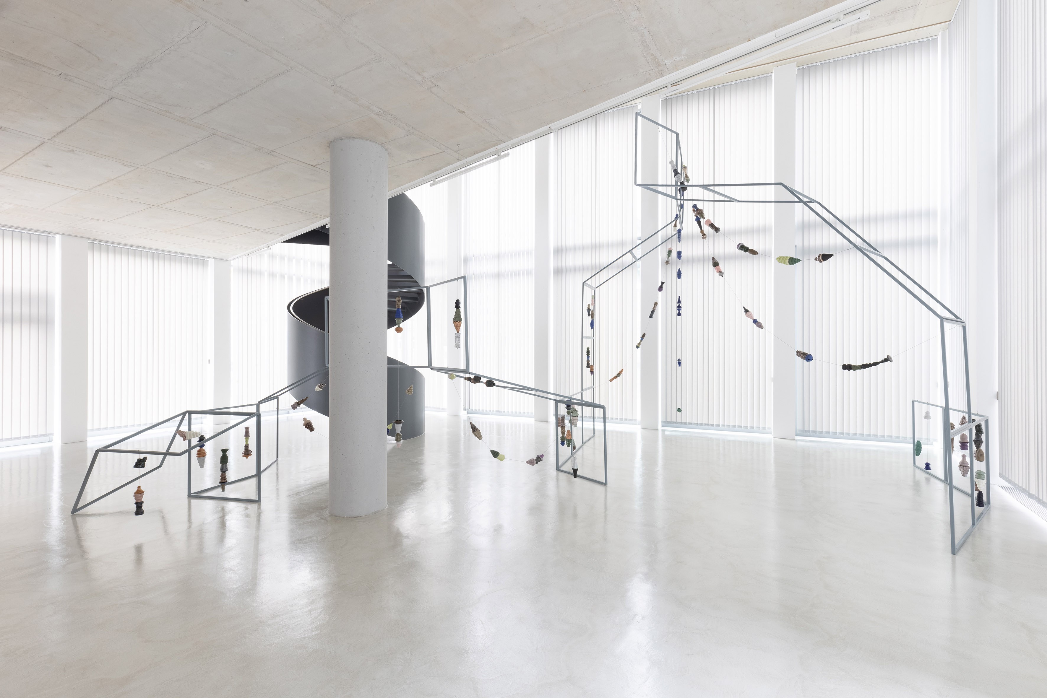 Mariana Castillo Deball, Stringing Beads (2025), installation view, Dortmunder Kunstverein, 2025. Photo: Jens Franke.  Courtesy the artist
