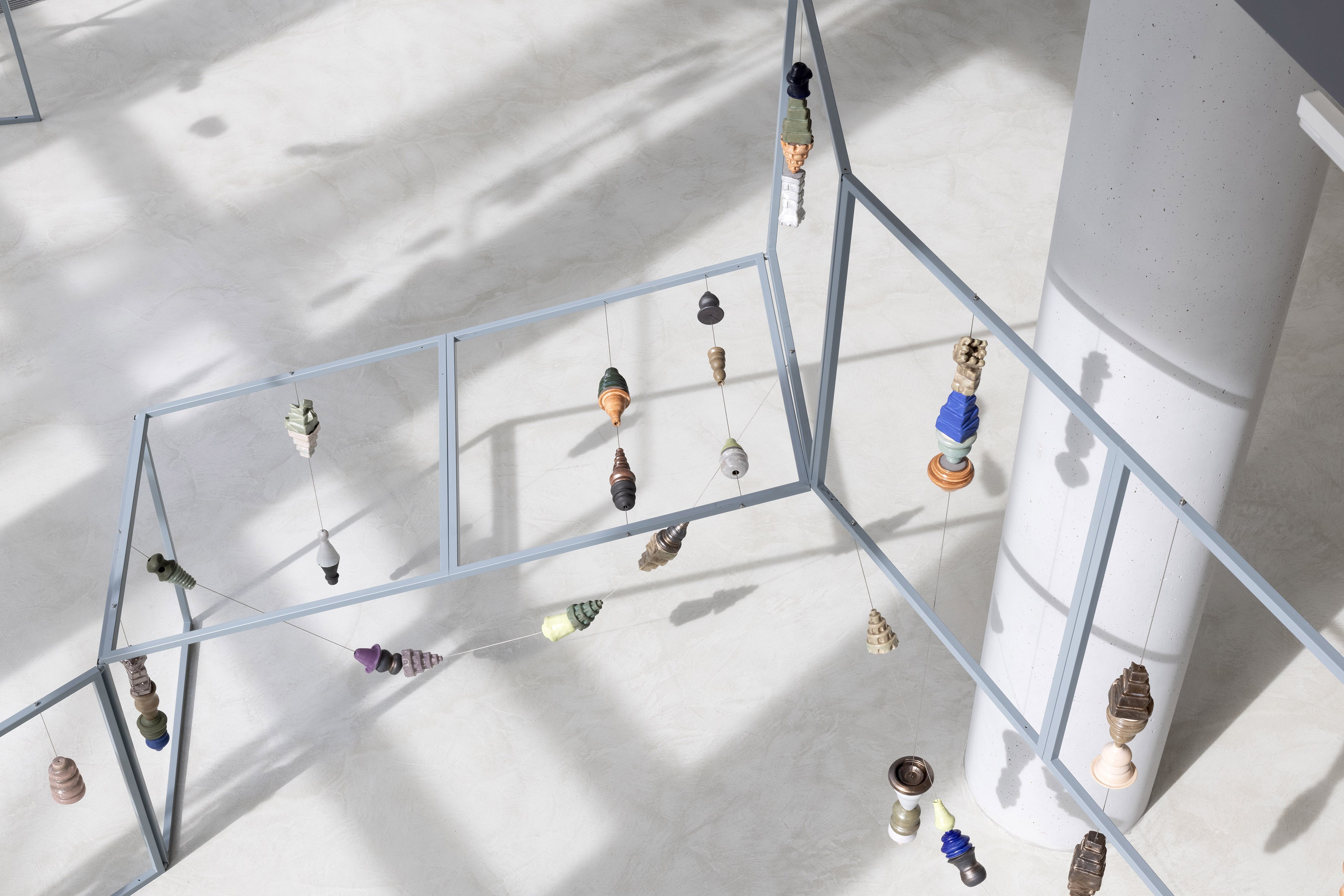 Mariana Castillo Deball, Stringing Beads (2025), installation view (Detail), Dortmunder Kunstverein, 2025. Photo: Jens Franke.  Courtesy the artist