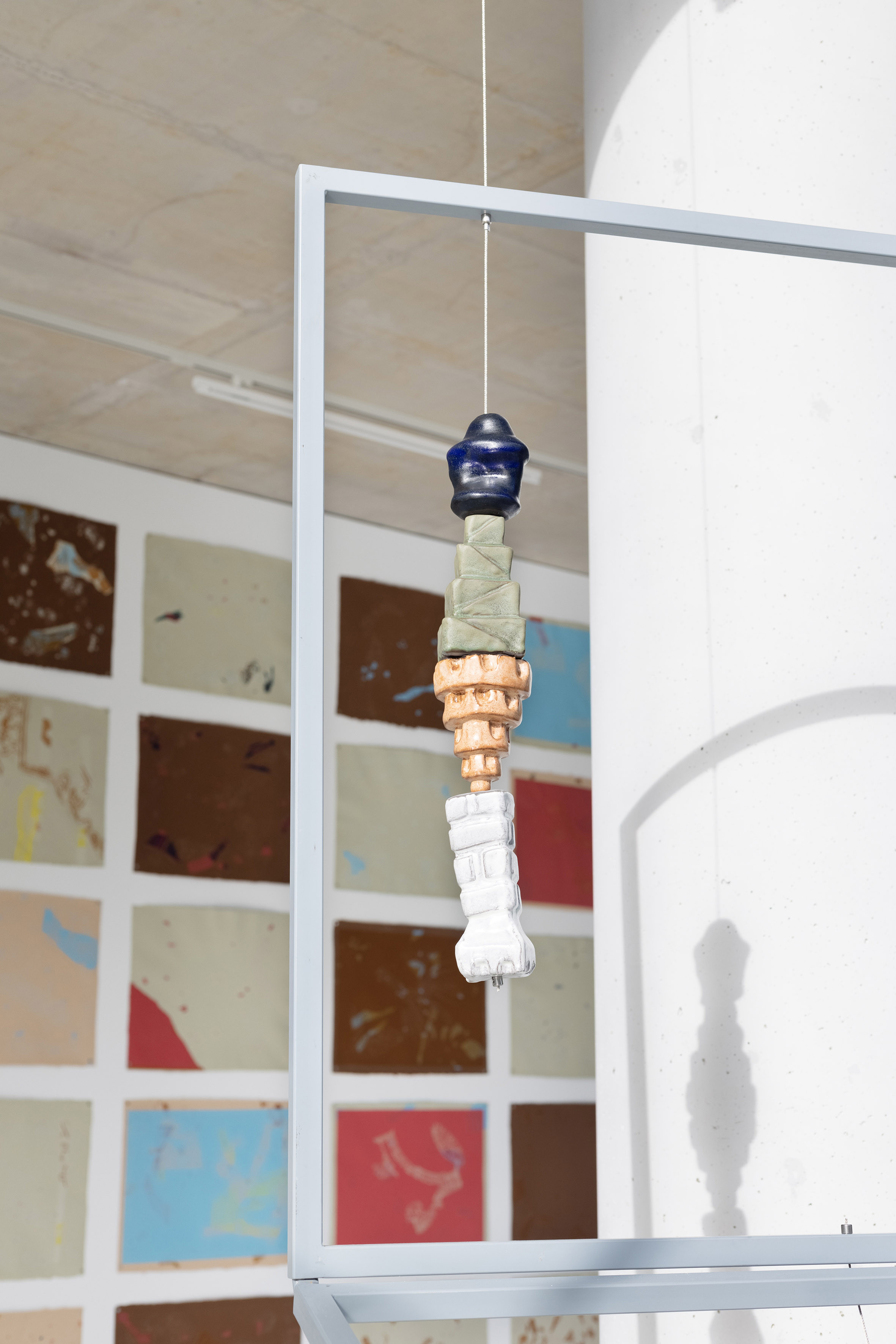 Mariana Castillo Deball, Stringing Beads (2025), installation view (Detail), Dortmunder Kunstverein, 2025. Photo: Jens Franke.  Courtesy the artist