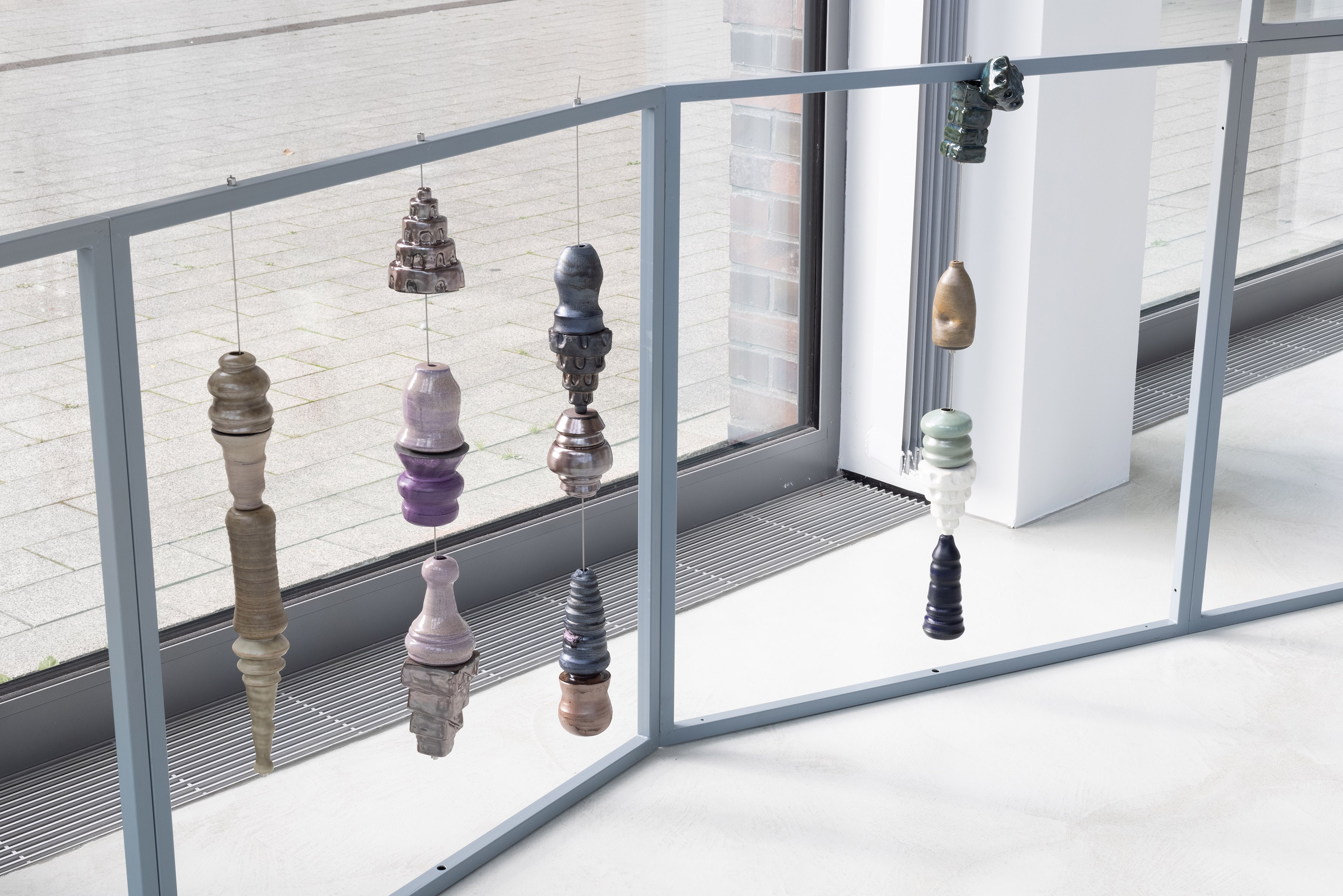 Mariana Castillo Deball, Stringing Beads (2025), installation view (Detail), Dortmunder Kunstverein, 2025. Photo: Jens Franke.  Courtesy the artist