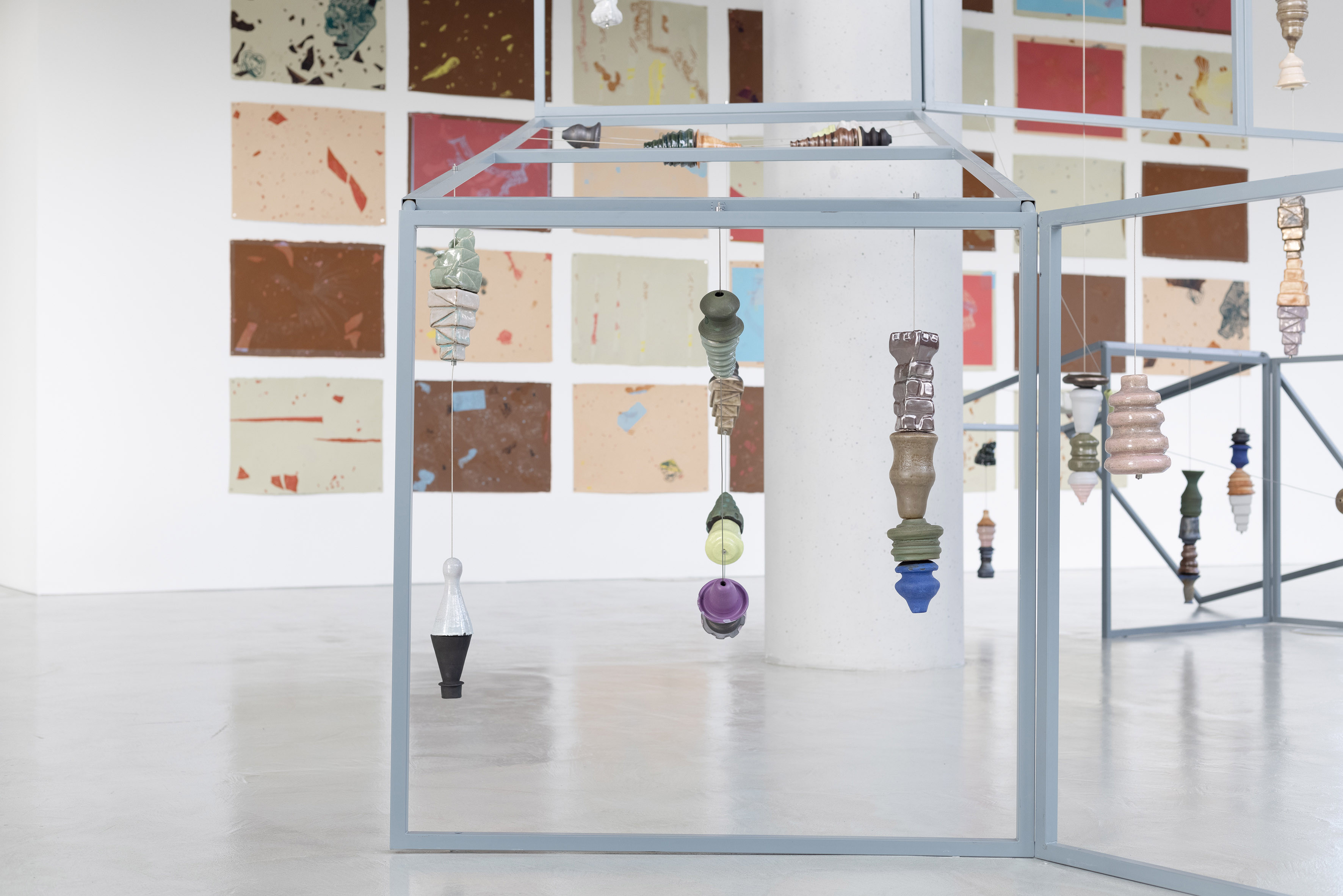 Mariana Castillo Deball, Stringing Beads (2025), installation view (Detail), Dortmunder Kunstverein, 2025. Photo: Jens Franke.  Courtesy the artist