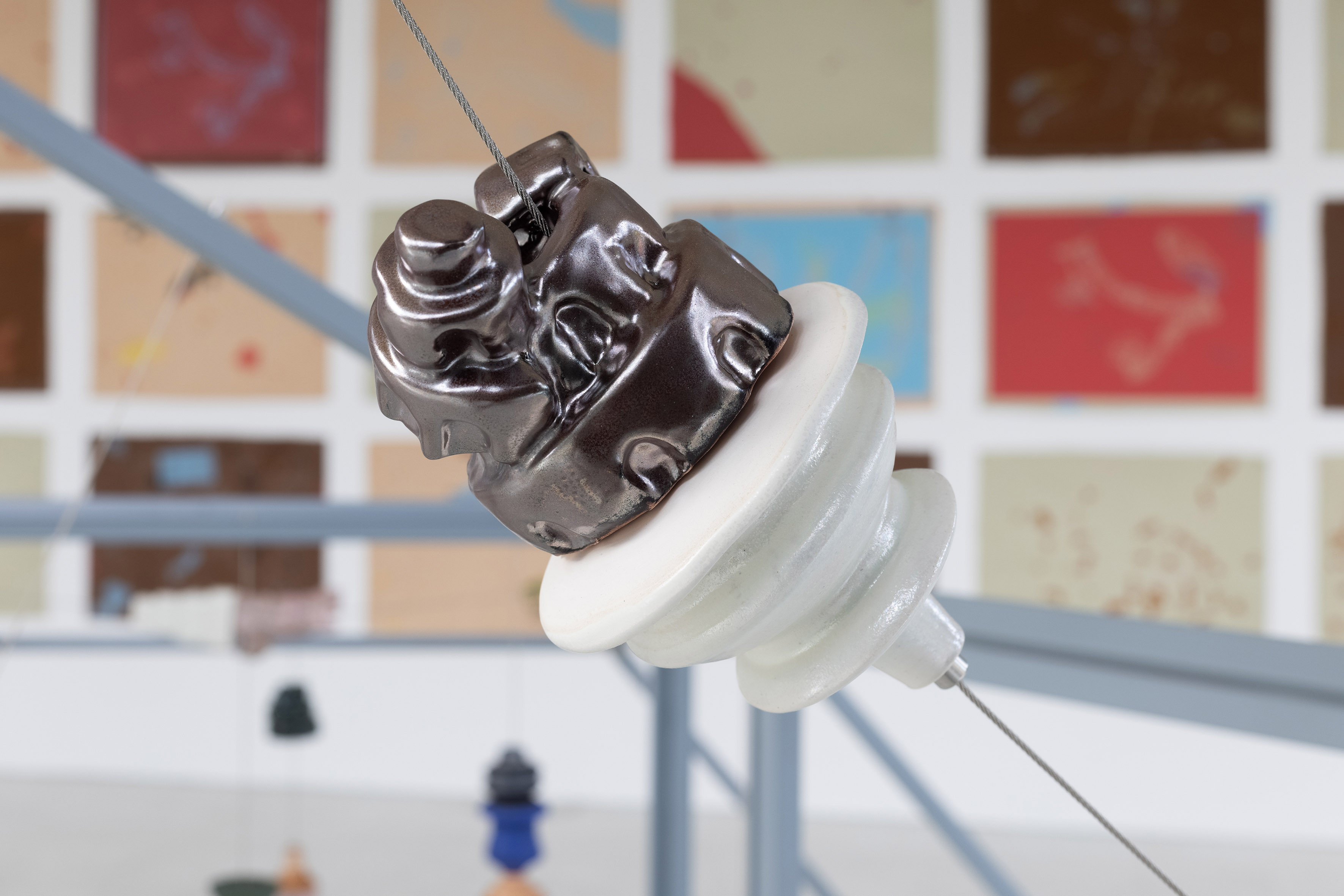 Mariana Castillo Deball, Stringing Beads (2025), installation view (Detail), Dortmunder Kunstverein, 2025. Photo: Jens Franke.  Courtesy the artist