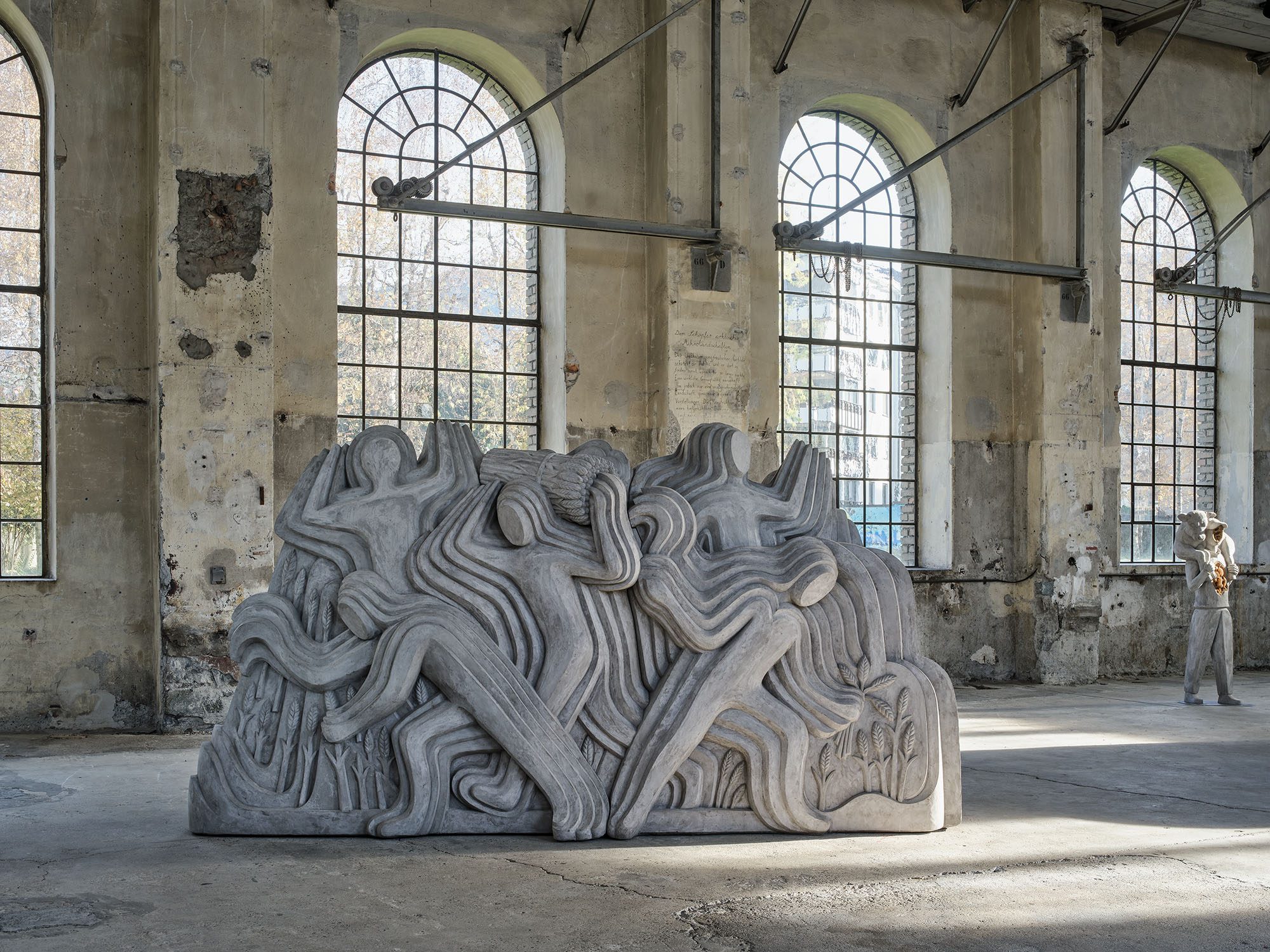 Anna Hulačová, 'Underworld and Confiscation' (2025),  installation view 'Bucolica', Kunstraum Dornbirn, 2025,  Photo Günter Richard Wett, © Anna Hulačová, courtesy  of the artist and hunt kastner, Prague.