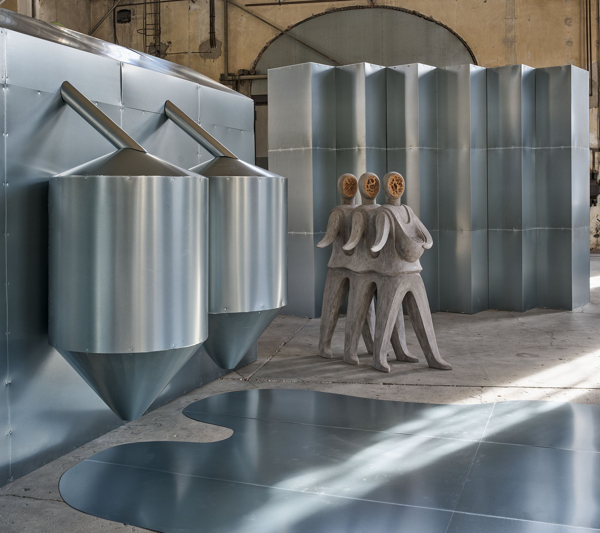 Anna Hulačová, 'Sowers' (2025), installation view  'Bucolica', Kunstraum Dornbirn, 2025, Photo Günter  Richard Wett, © Anna Hulačová, courtesy of the artist  and hunt kastner, Prague.