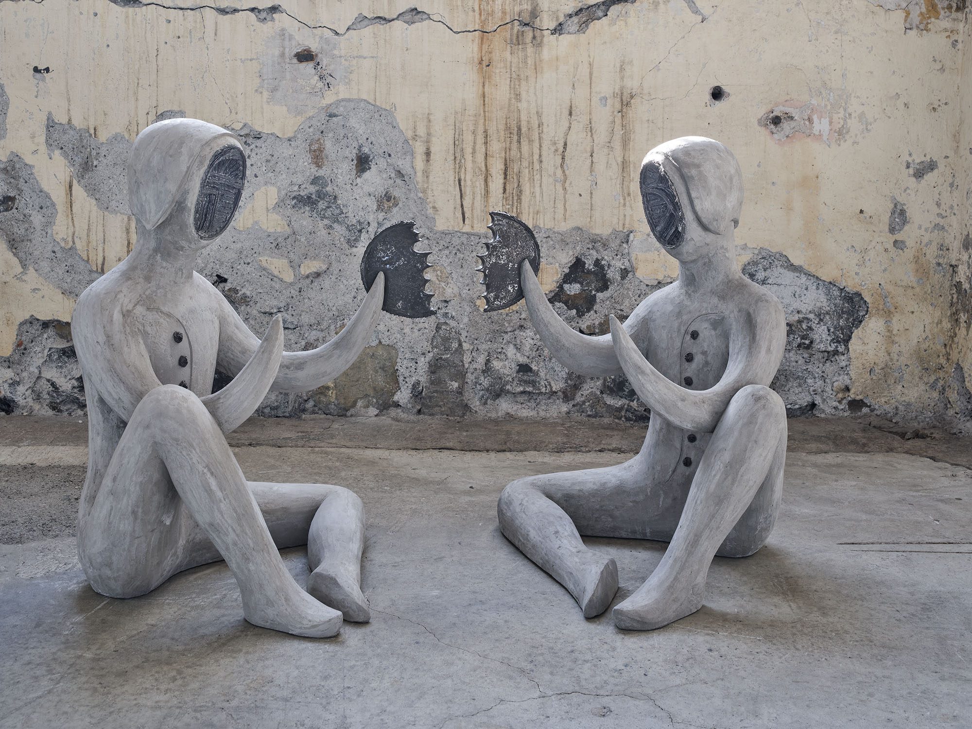 Anna Hulačová, 'Klučov Eaters' (2023), installation view  'Bucolica', Kunstraum Dornbirn, 2025, Photo Günter  Richard Wett, © Anna Hulačová, courtesy of the artist  and hunt kastner, Prague. 