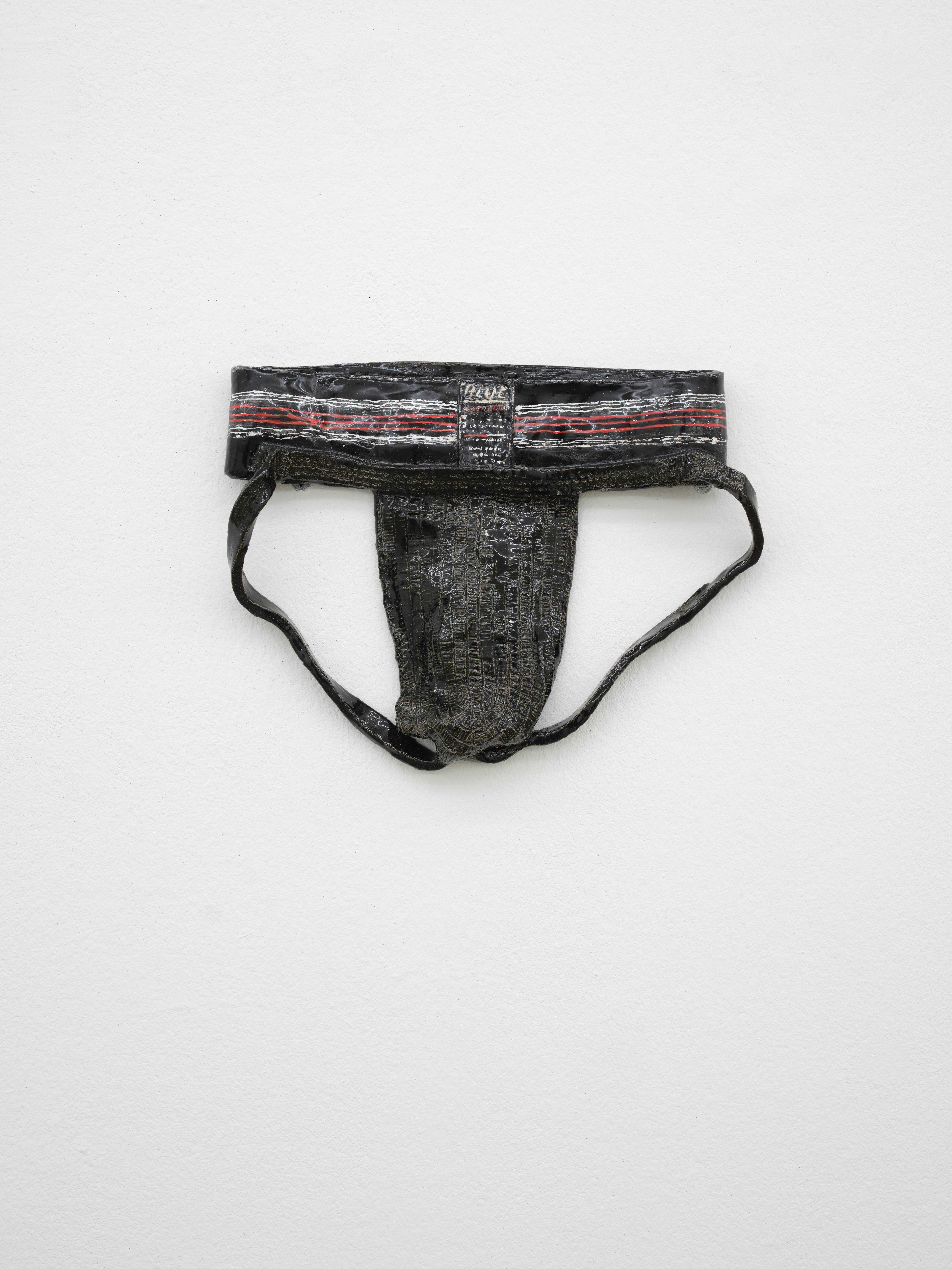 Janis Löhrer, Schwarzer Jockstrap, 2025. Courtesy: the artist and MARTINETZ, Cologne.