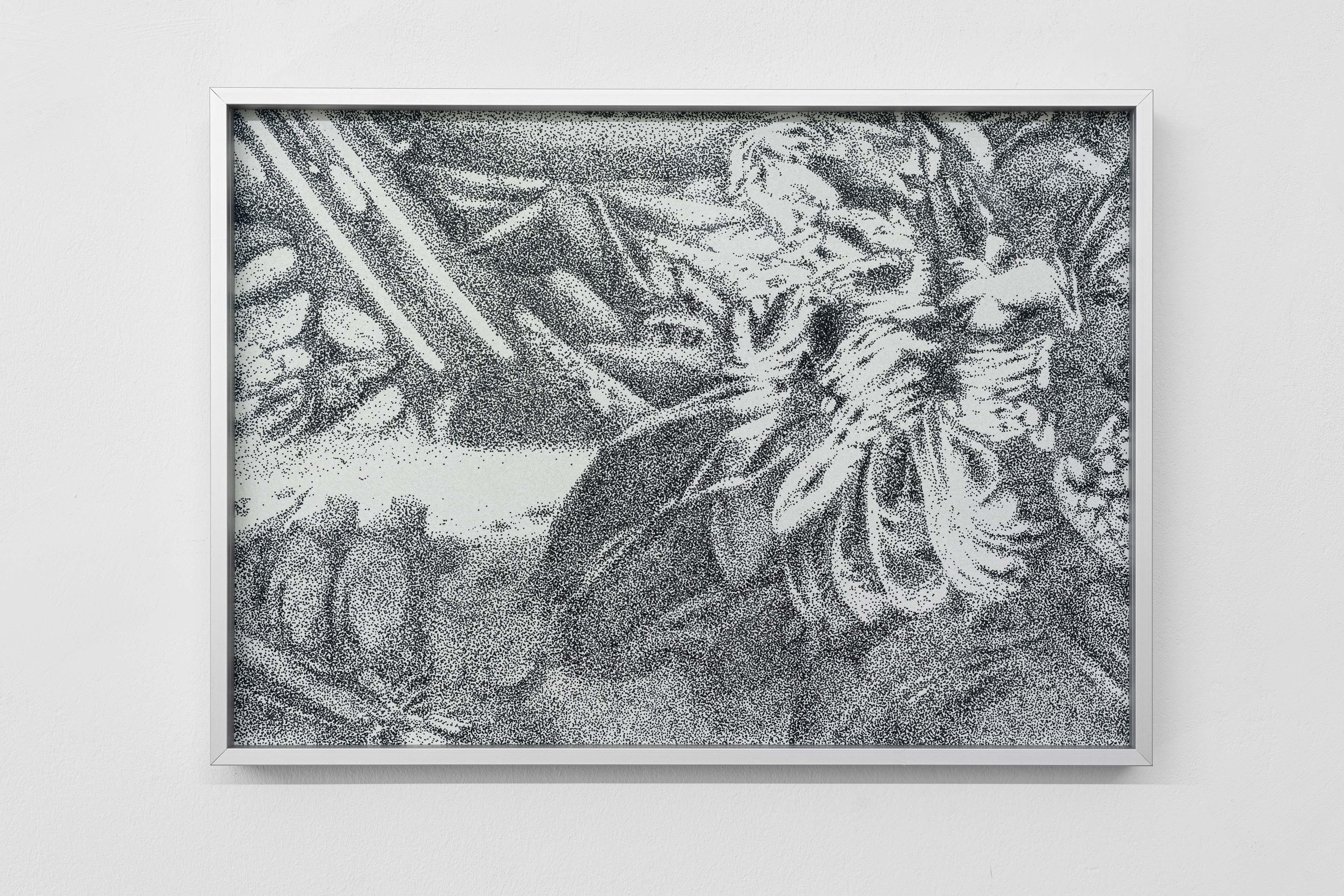 Adele (particles colliding), ink on paper, 42 x 30 cm, 2025, courtesy of the artist and DES BAINS, London