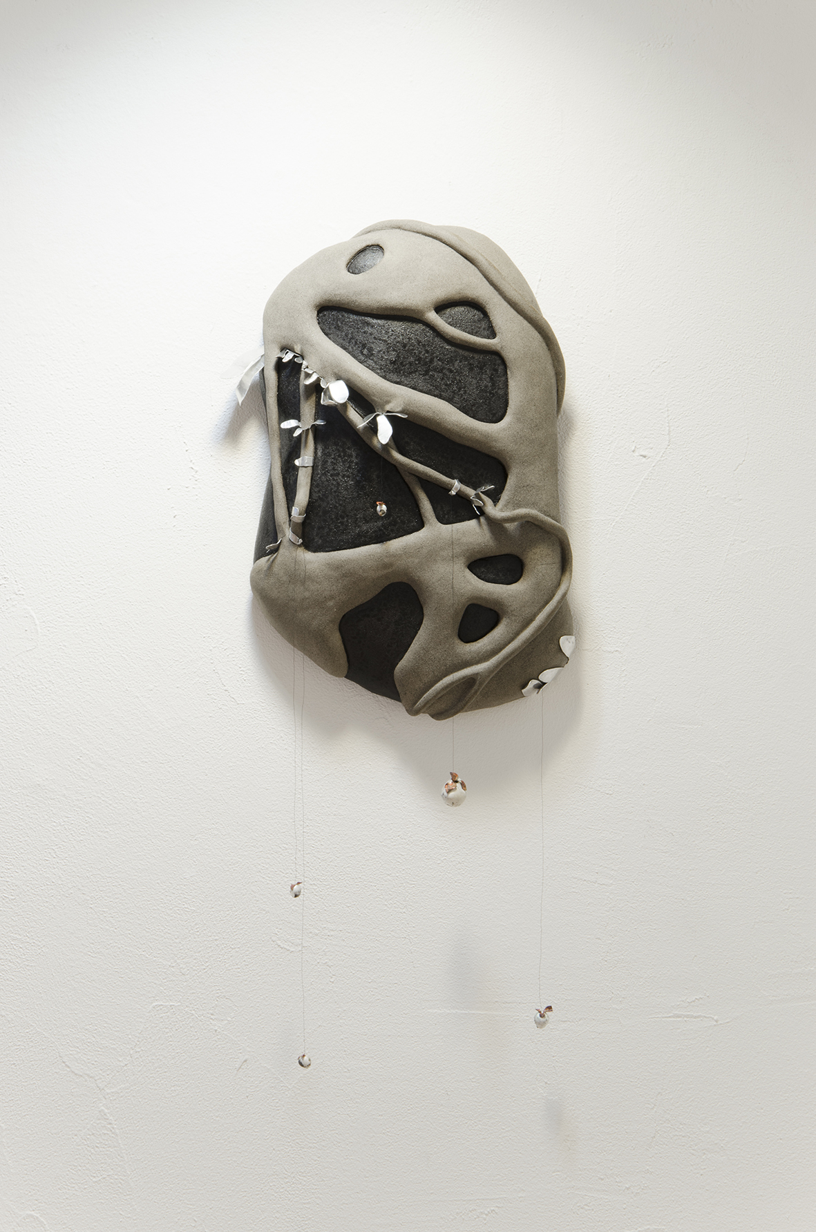 exhibition detail, 2025, ceramics, metal