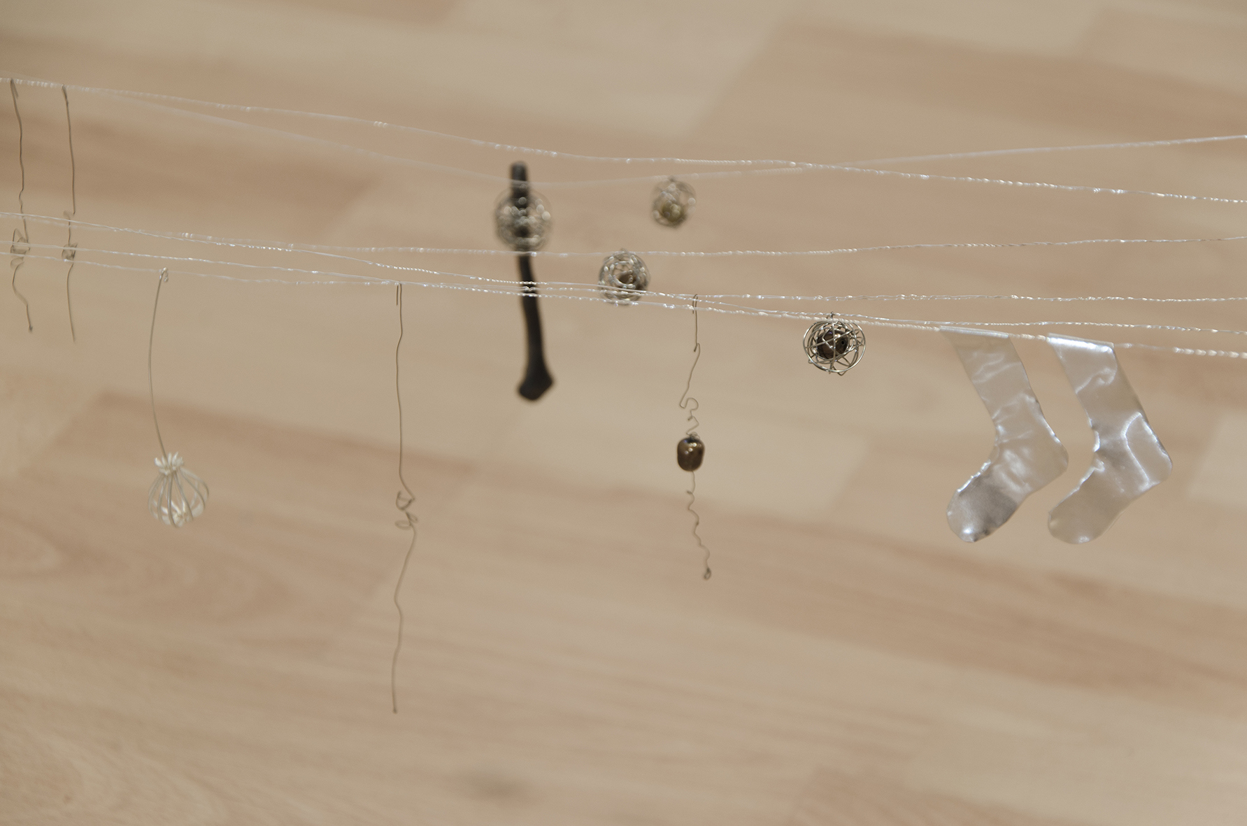 exhibition detail, 2025, ceramics, metal