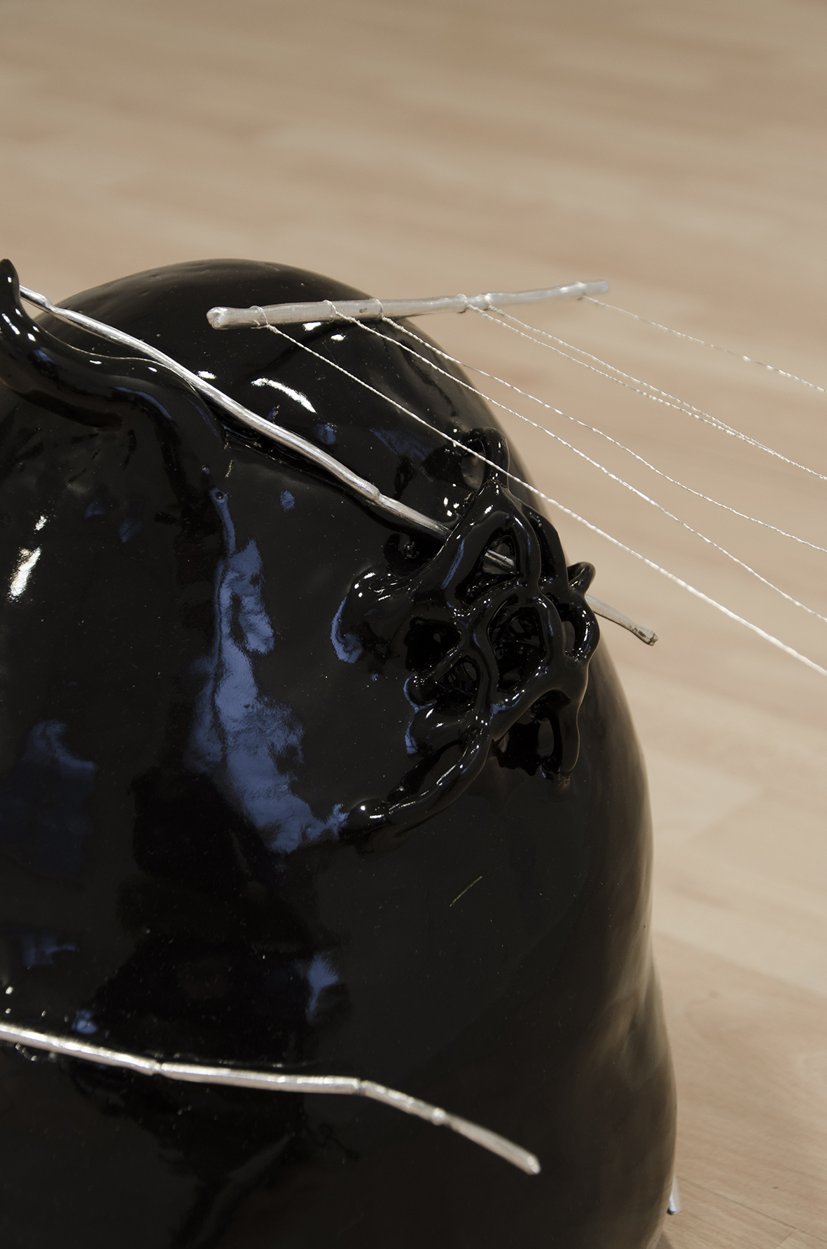 exhibition detail, 2025, ceramics, metal