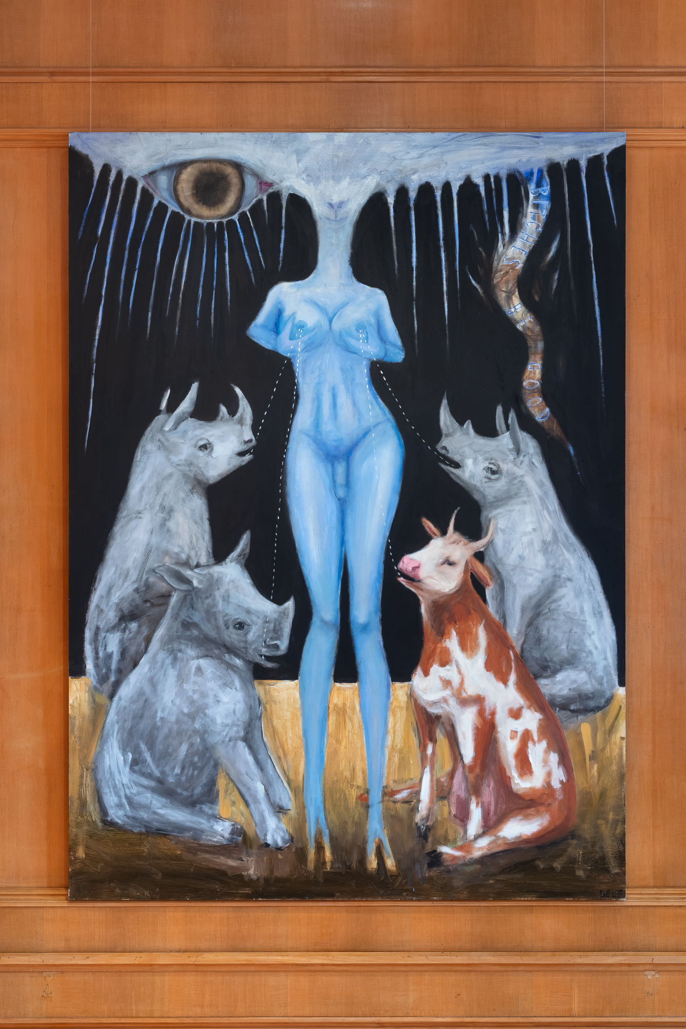 DRINK BEFORE THE WAR (SINÉAD O’CONNOR), 2025 oil on canvas 160 × 220 cm