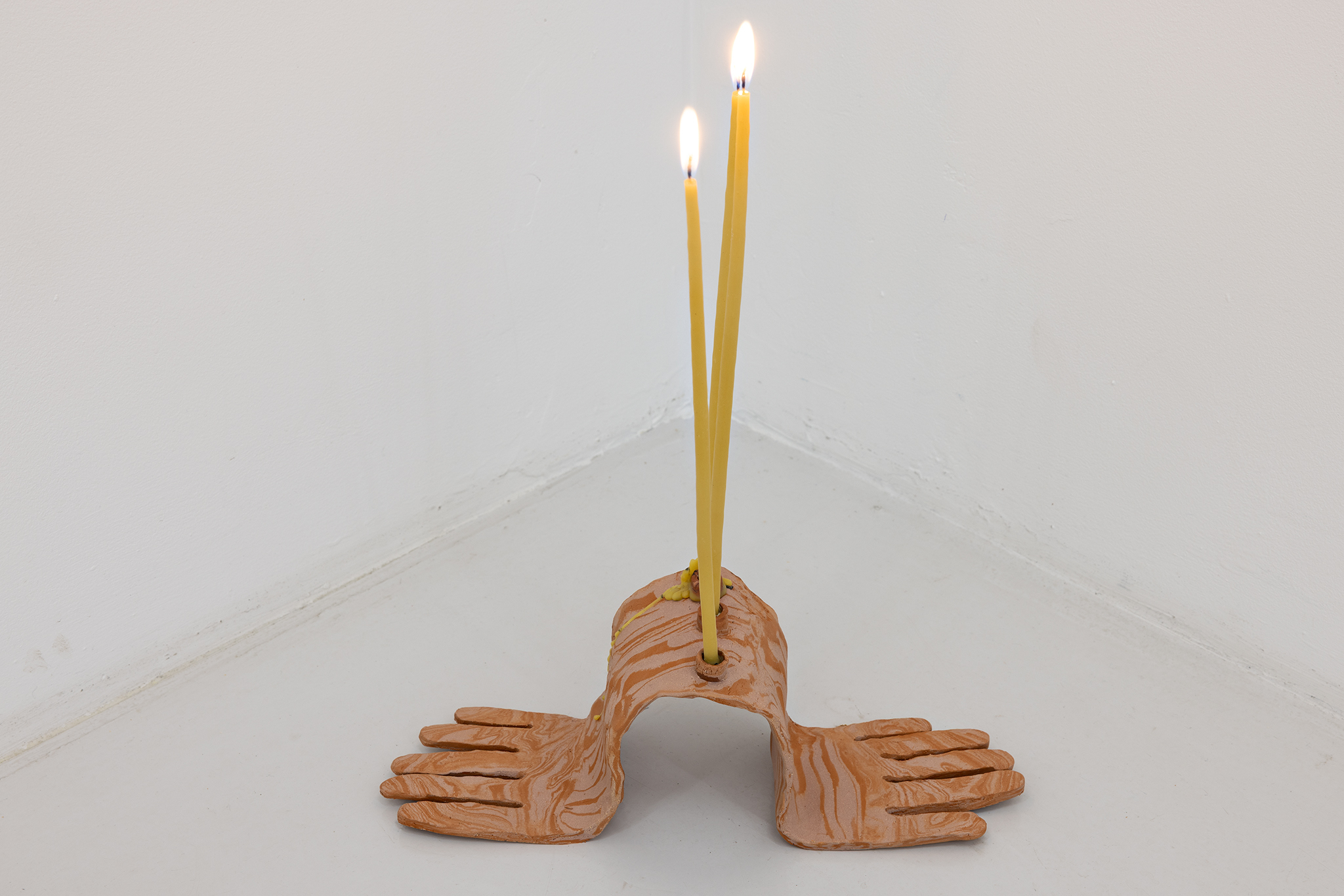 companion, Bogna Luiza Wisniewska, hand candle holder, 2025, unglazed clay