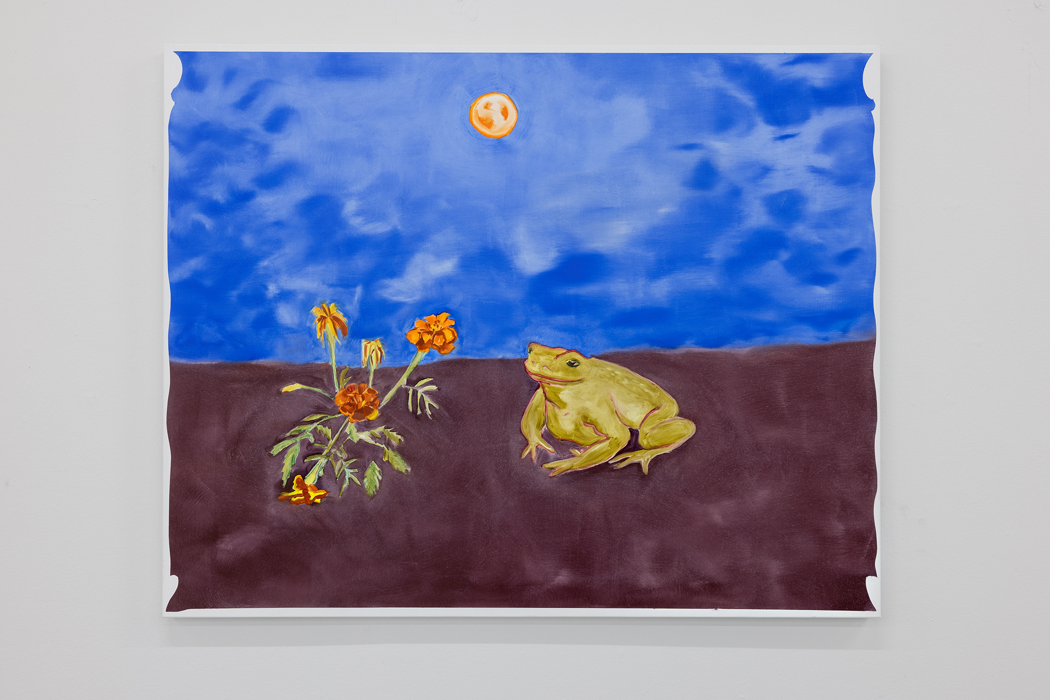 companion, Bogna Luiza Wisniewska, midsummer moon, 2025, oil on linen, 100x80