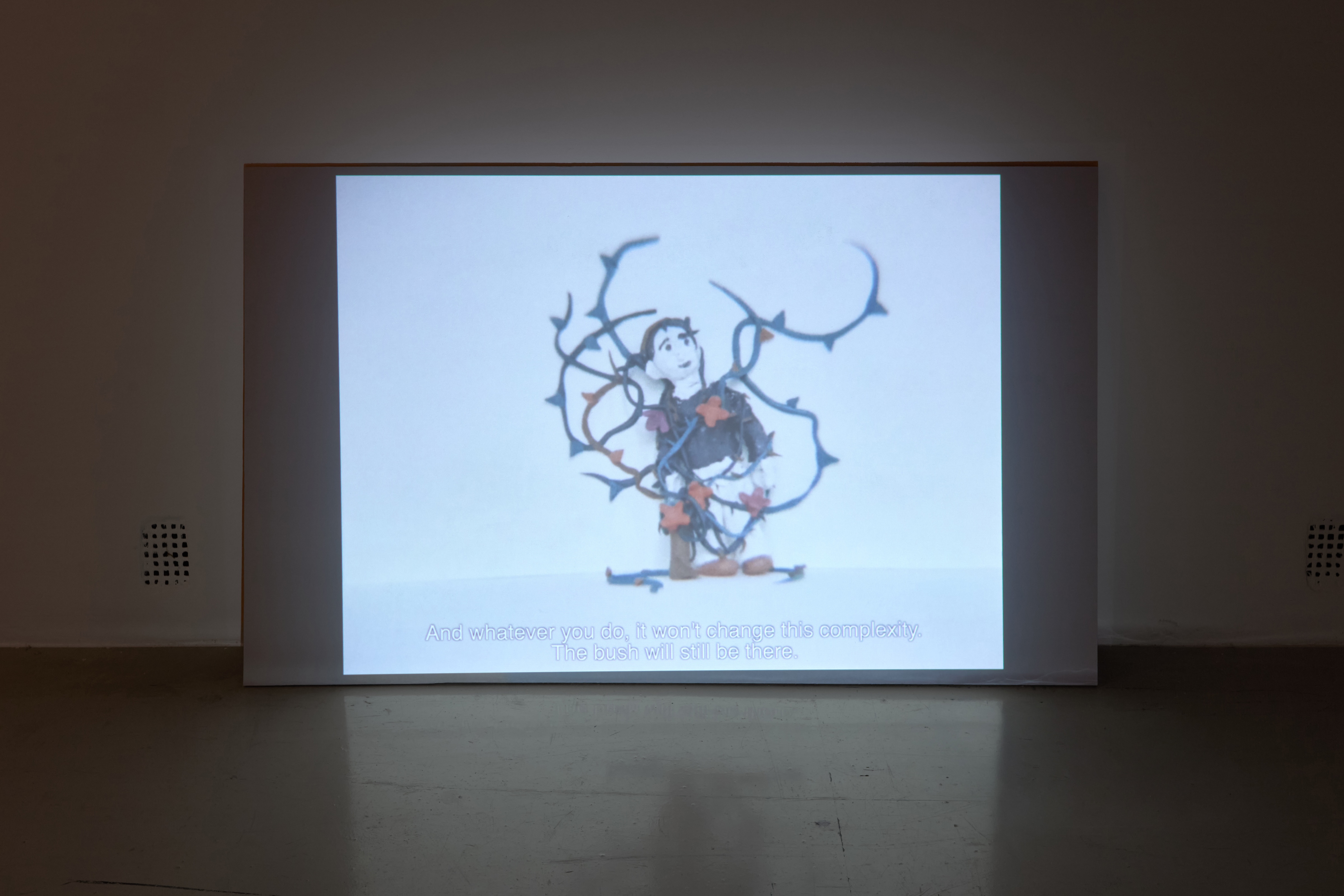 Gernot Wieland: Ink in Milk, 2018 (HD video, 12’30”) | Trafó Gallery, 2025 | photo: Dávid Biró