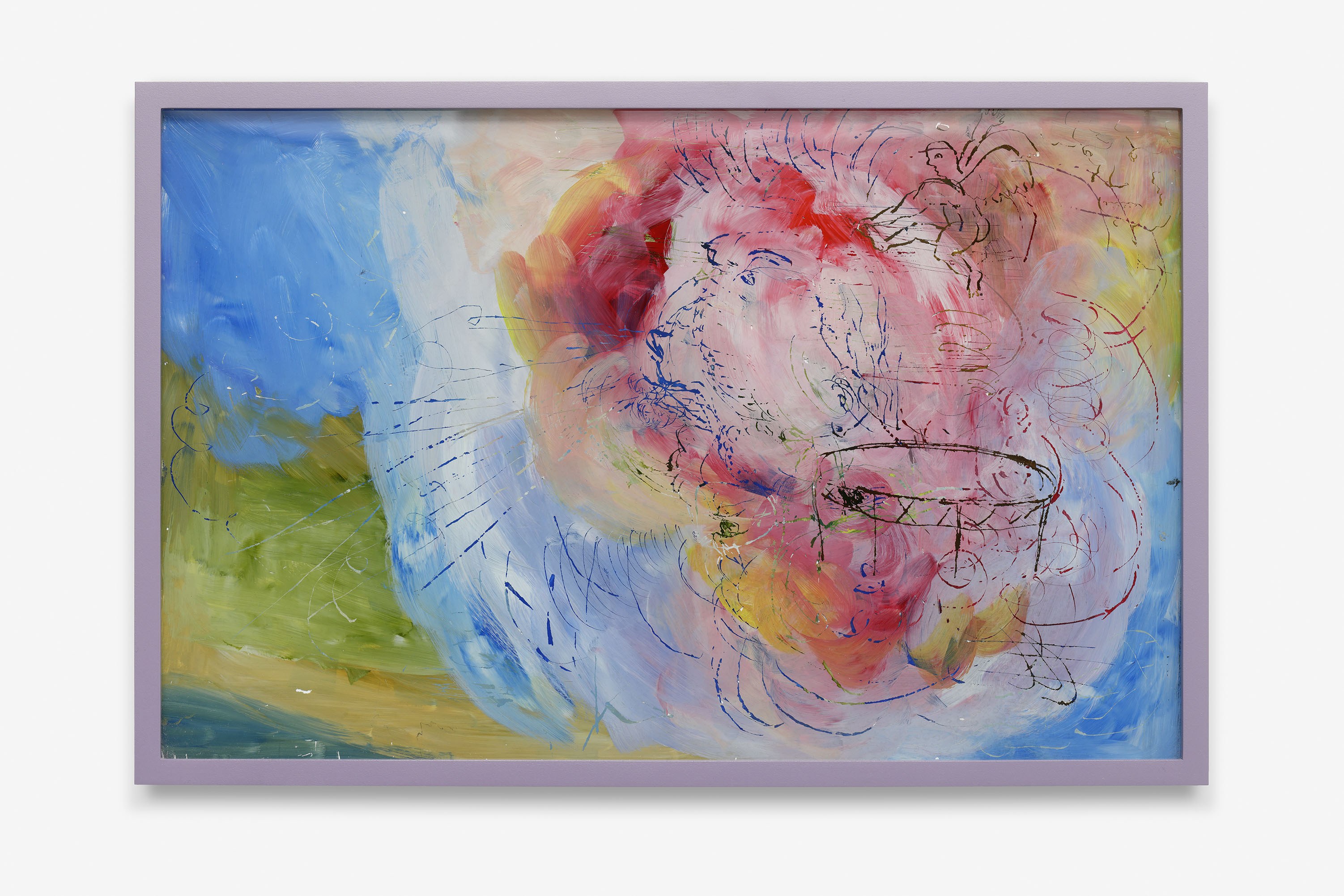 Irina Jasnowski Pascual, The Wind Suffers of Blowing, 2024, Acrylic on glass, 27.5 x 42 cm